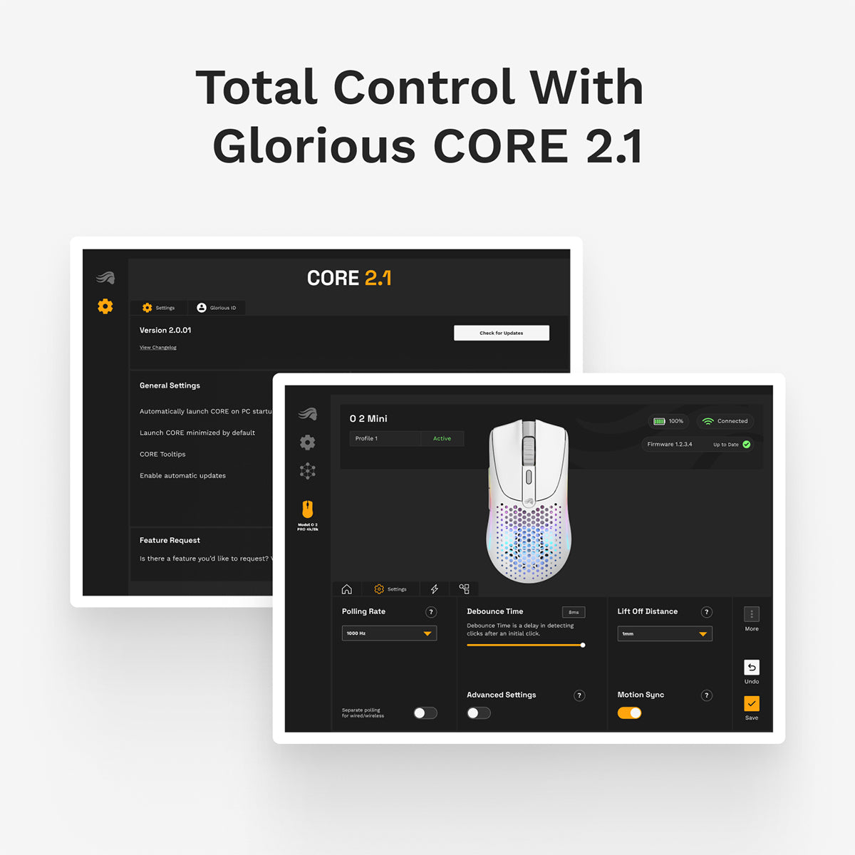 Glorious Model O 2 Mini Wireless Gaming Mouse - White