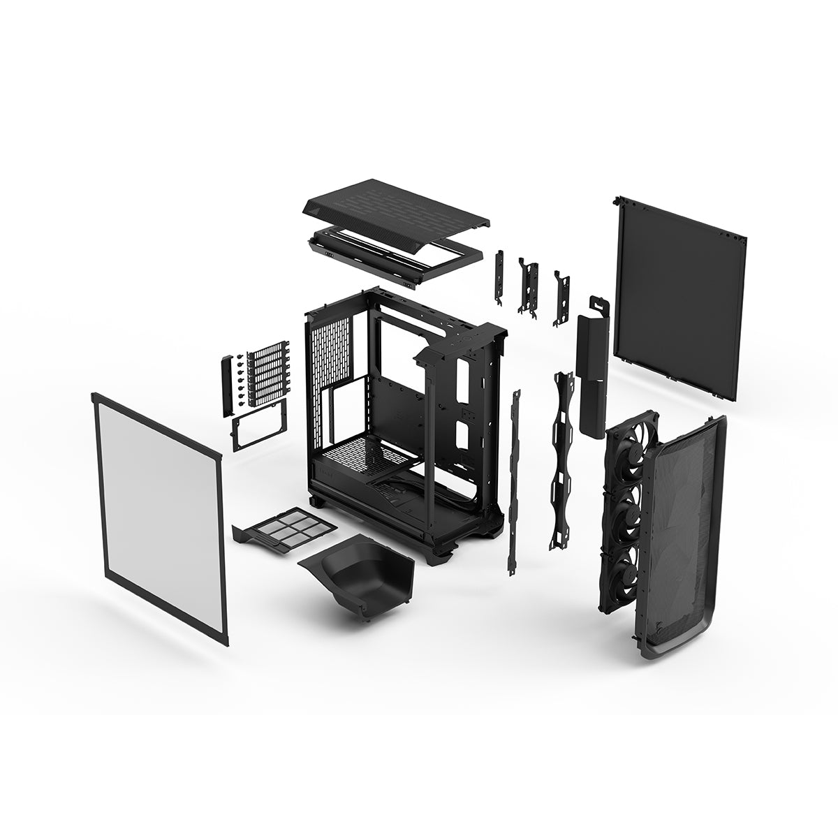 Fractal Design Meshify 3 Mid Tower Case - Black TG Light Tint