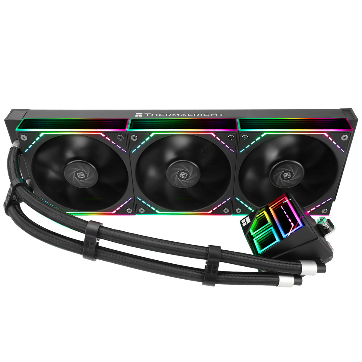 Thermalright Frozen Infinity 360 Black 360mm AIO Liquid CPU Cooler TLC12C-S Fans - Bulk Pack
