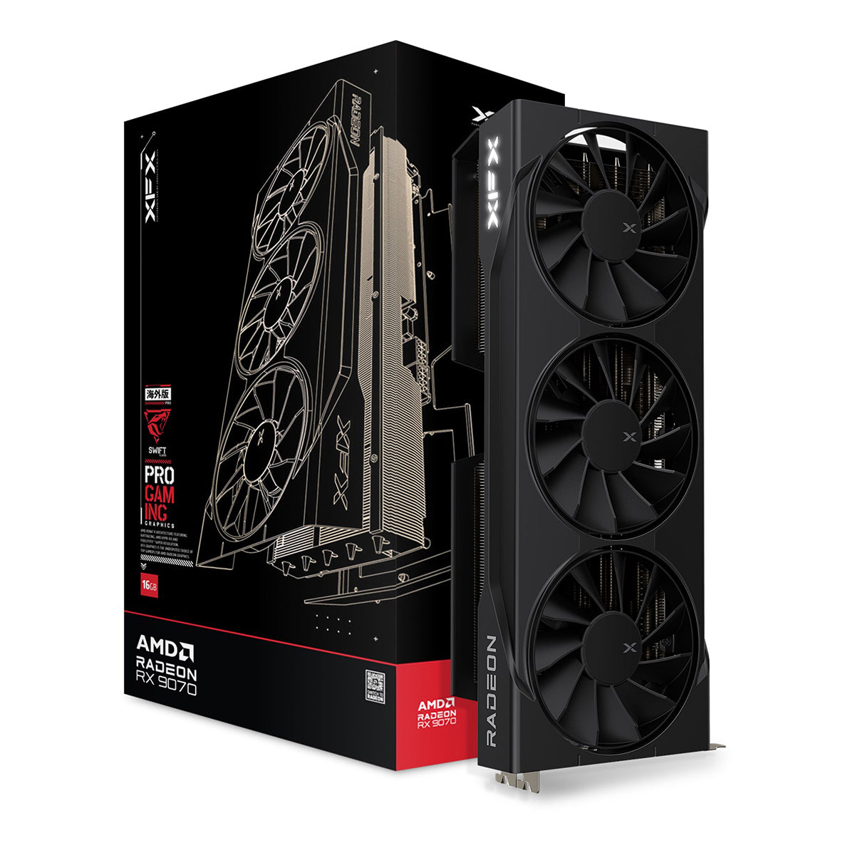 XFX Radeon RX 9070 SWIFT OC Triple Fan 16GB Graphics Card