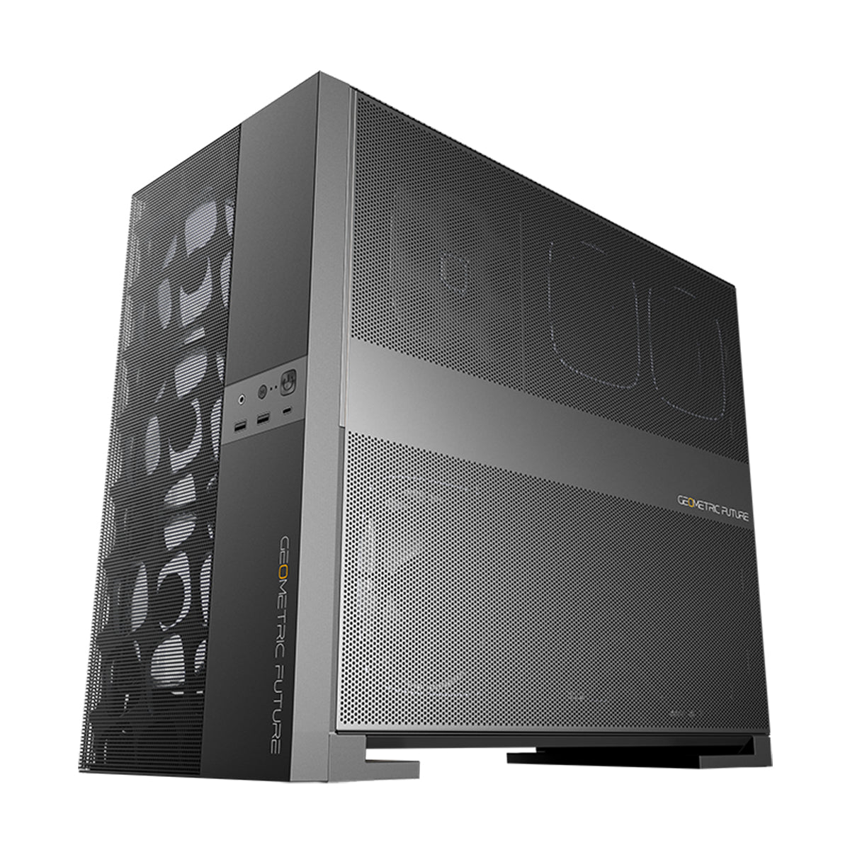 Geometric Future Model 5 Vent ATX Mid Tower Mesh Case 5 Fans - Black