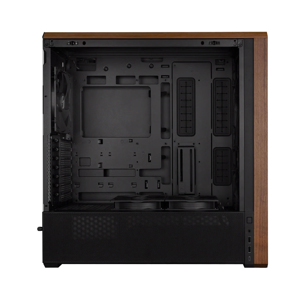 Lian Li Lancool 217 Wood ATX TG Mid Tower Case - Black