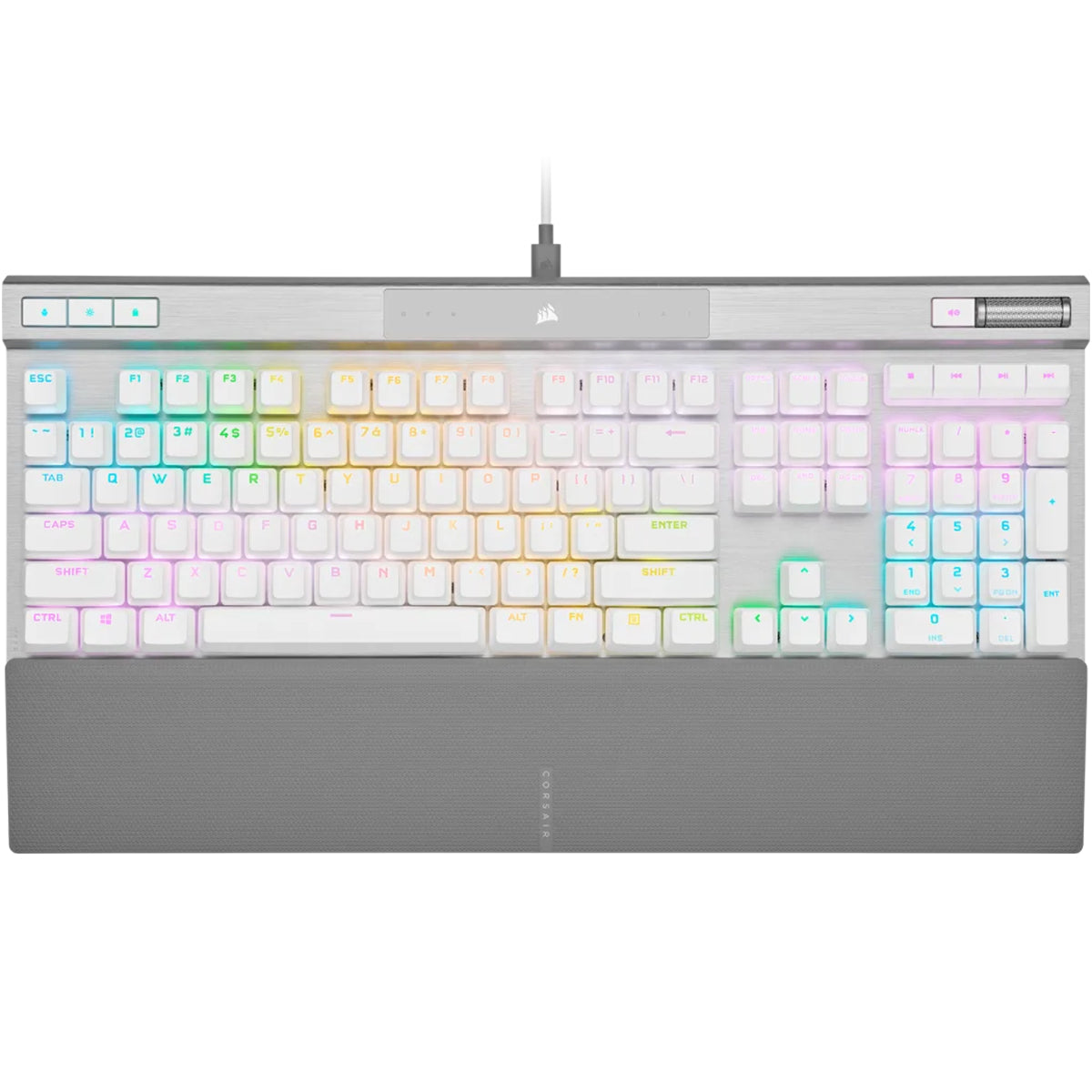 Corsair K70 RGB PRO Mechanical Keyboard - White w/OPX Switches