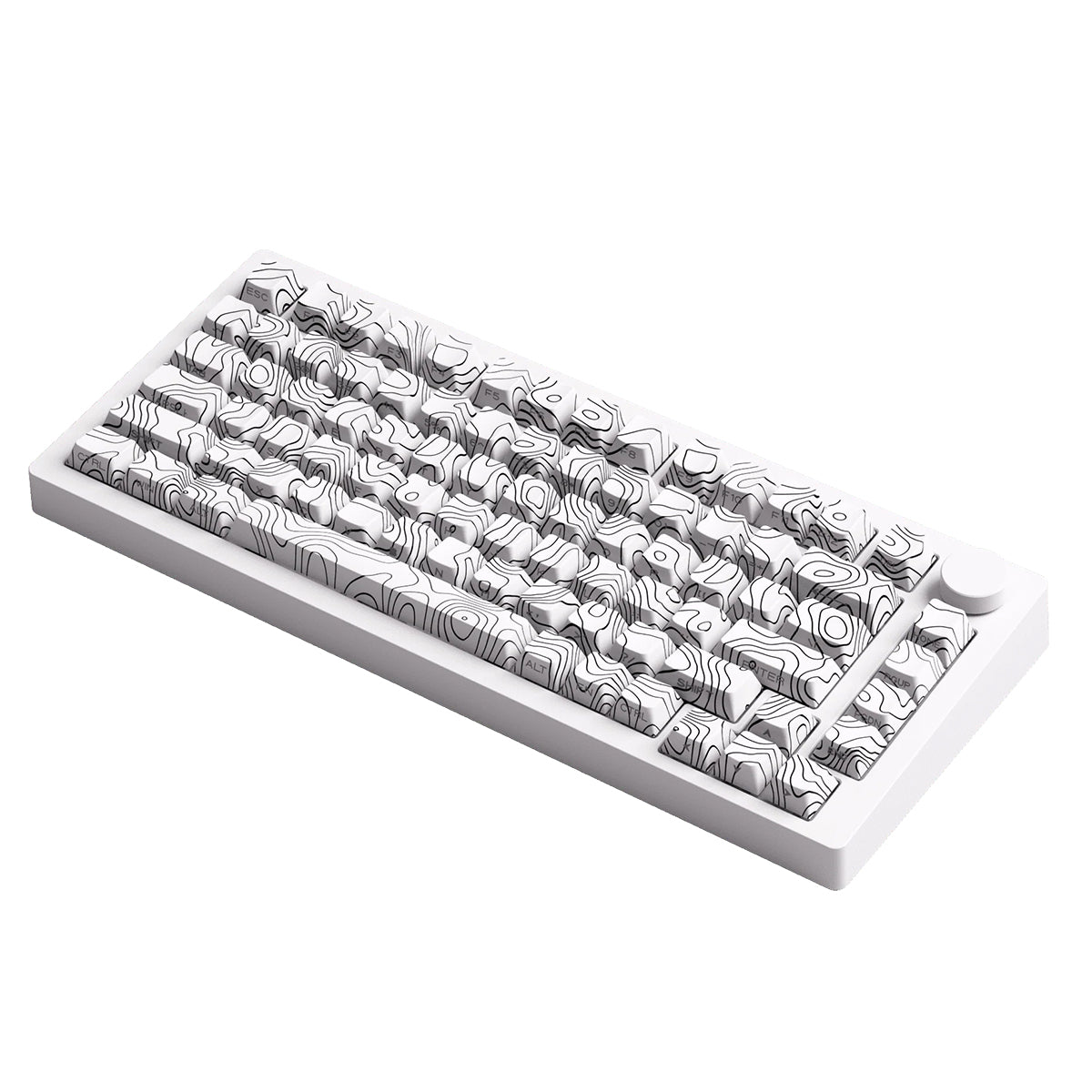Akko Monsgeek M1 V5 75% Wireless Aluminium Mechanical Keyboard Piano Pro V3 Switch - Contour Lines White