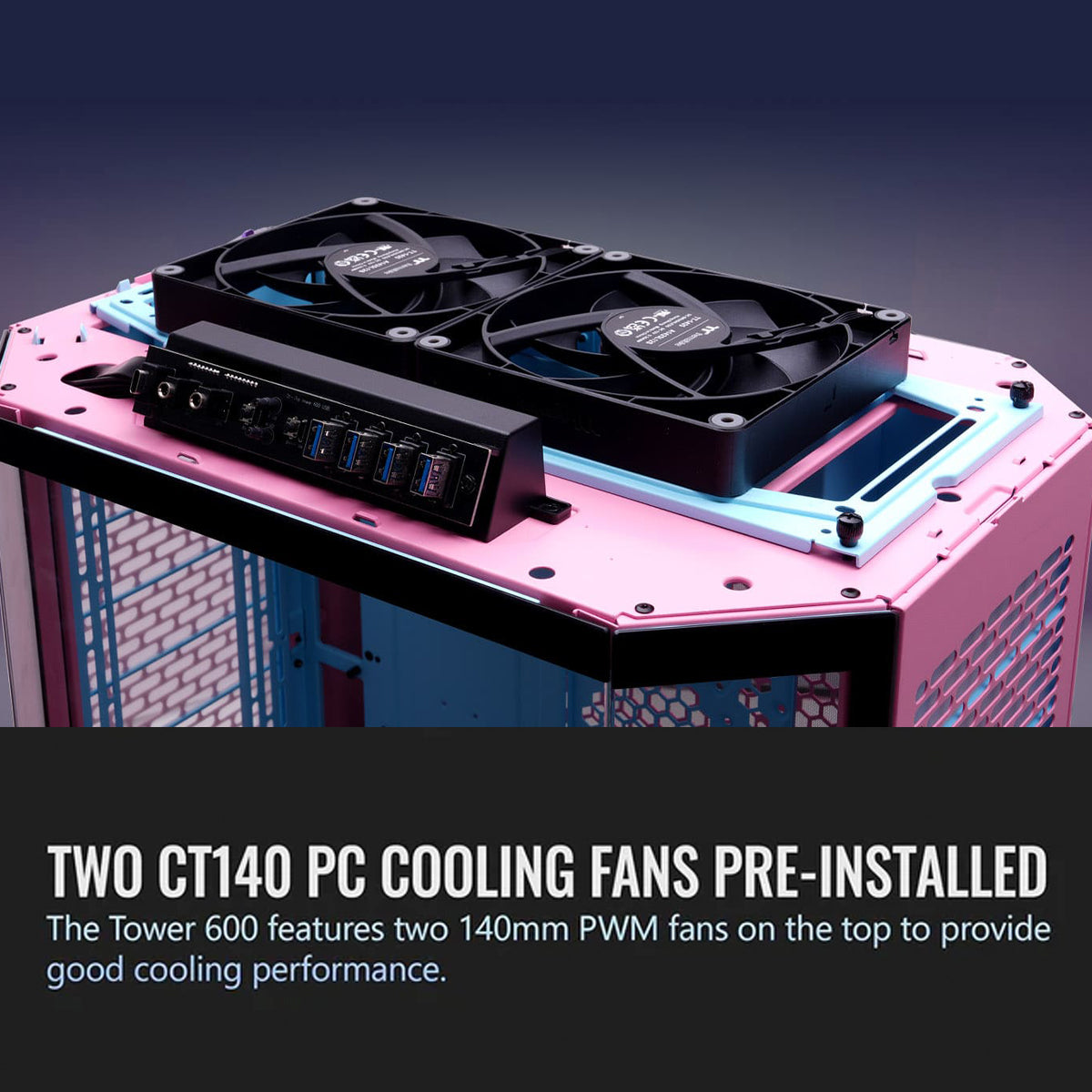 Thermaltake The Tower 600 Tempered Glass Mid Tower Case Bubble Pink Edition