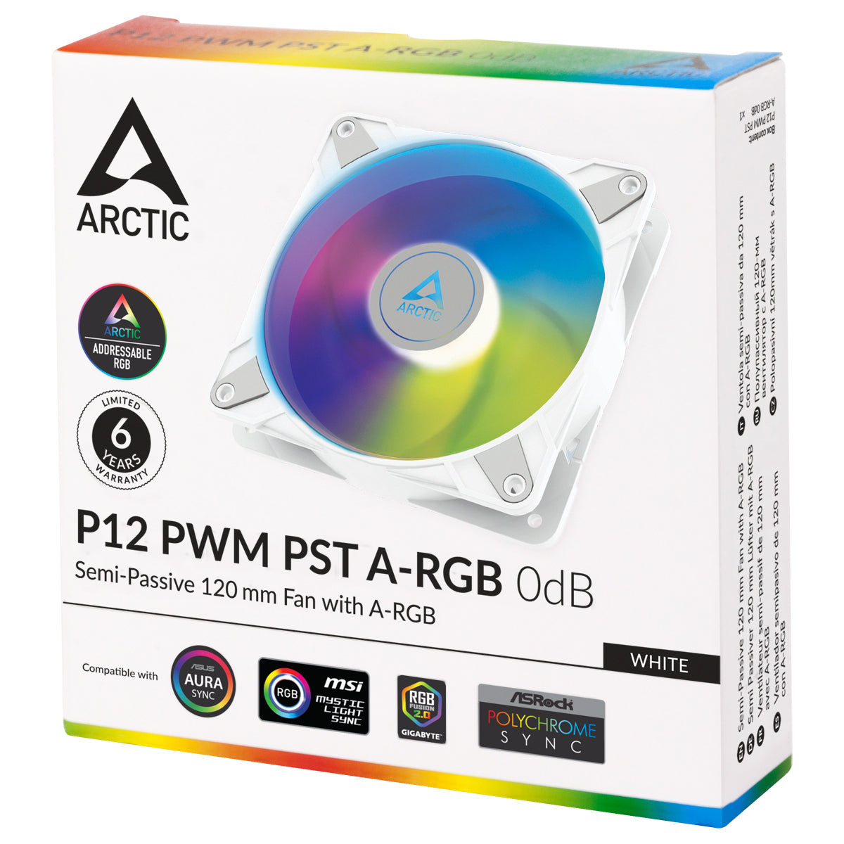 Arctic P12 PWM PST A-RGB 120mm High Performance Fan - White
