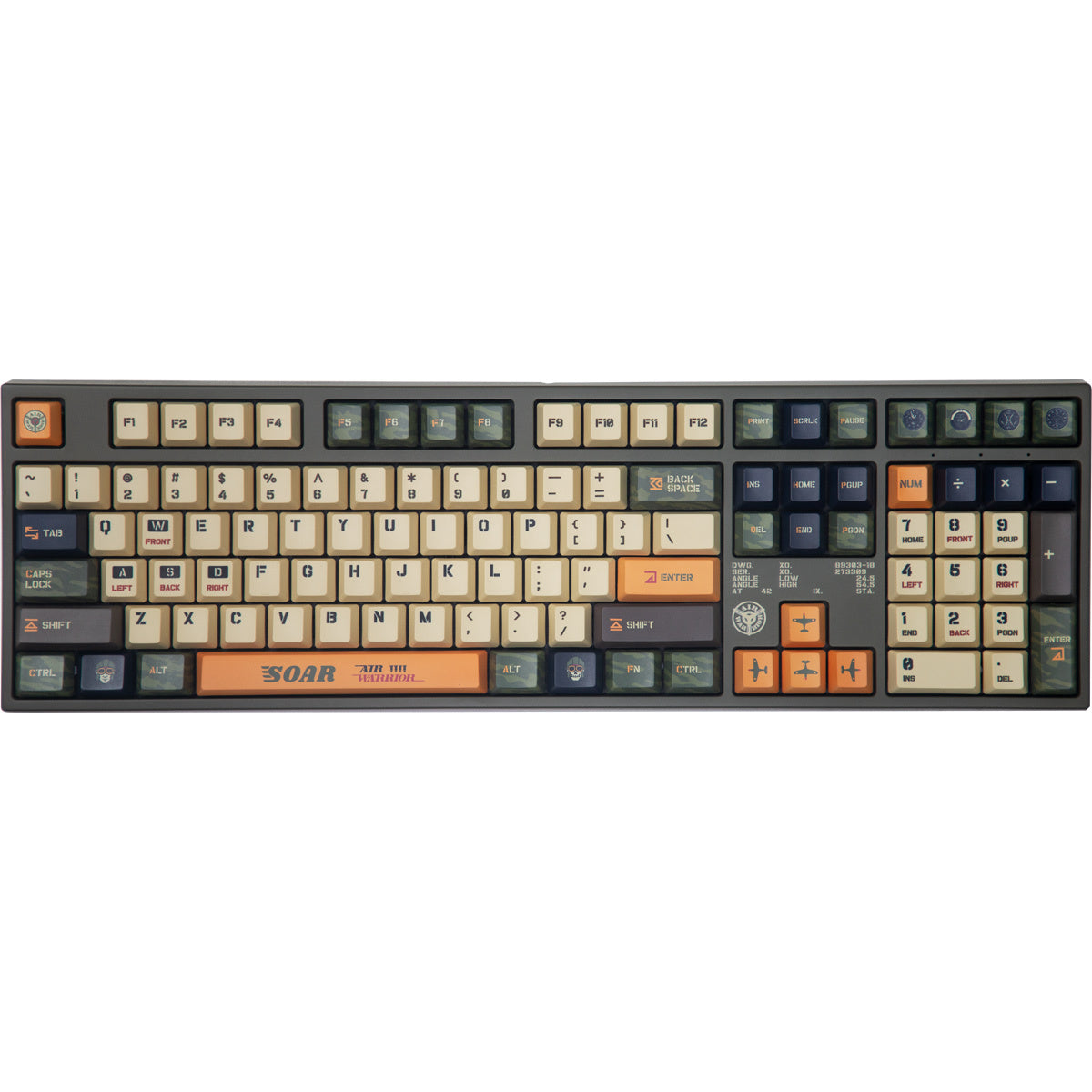 Varmilo VEM108 Warrior Soar Mechanical Keyboard - EC Ivy V2 Clicky Switch