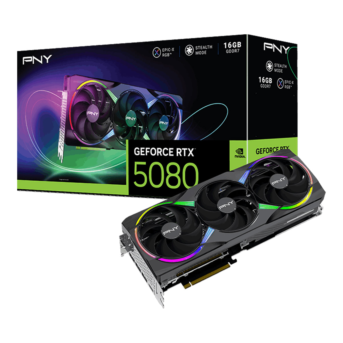 PNY GeForce RTX 5080 ARGB EPIC-X 16GB Graphics Card