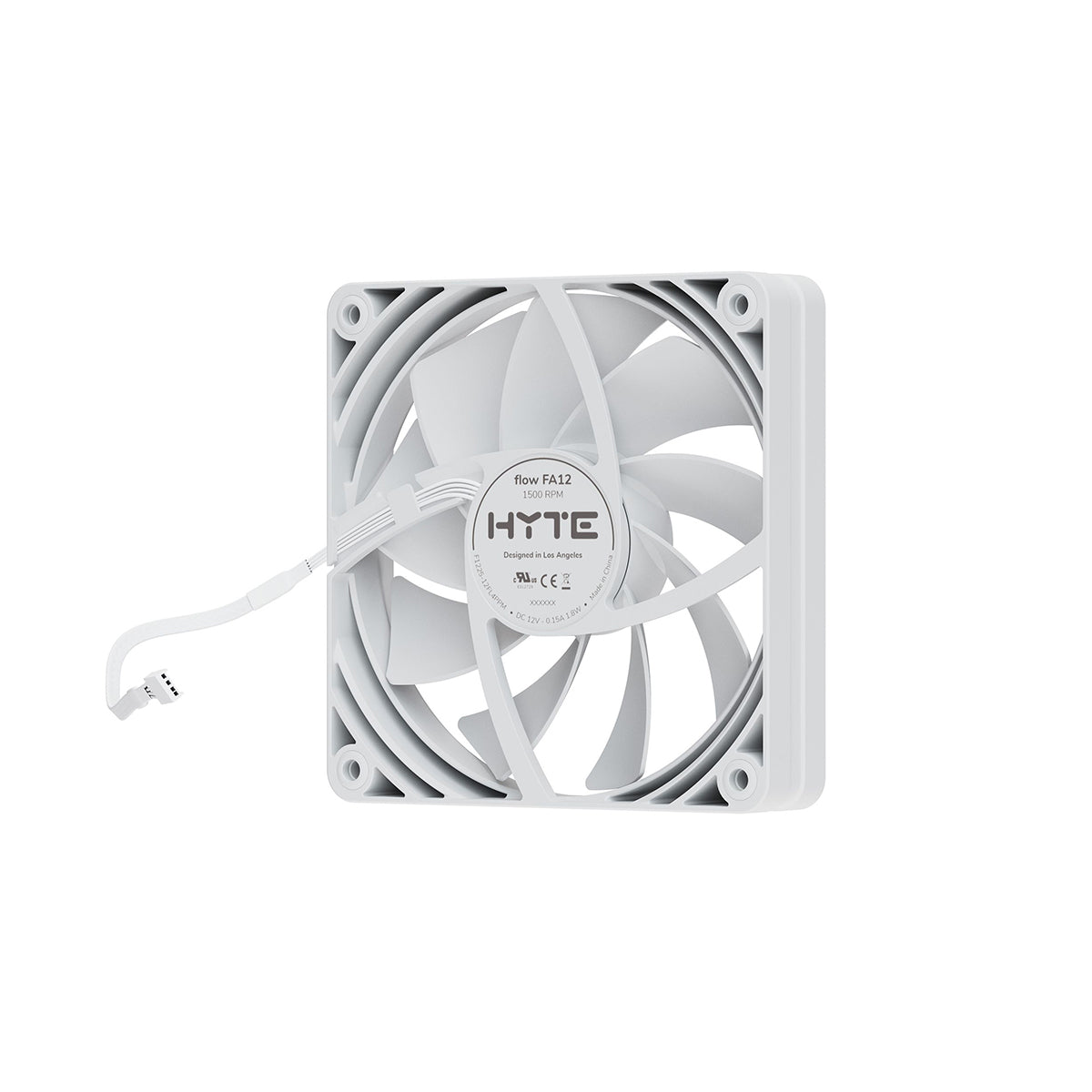 Hyte FA12 120mm PWM Fan 4 Pack - Snow White