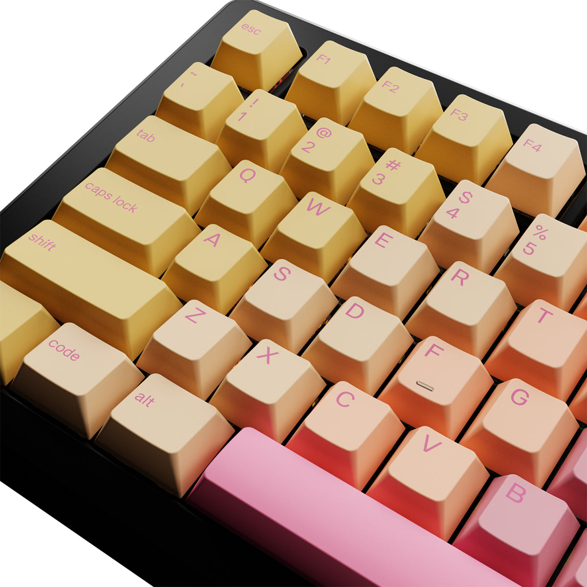 Glorious GPBT Gradient Keycaps - Grapefruit