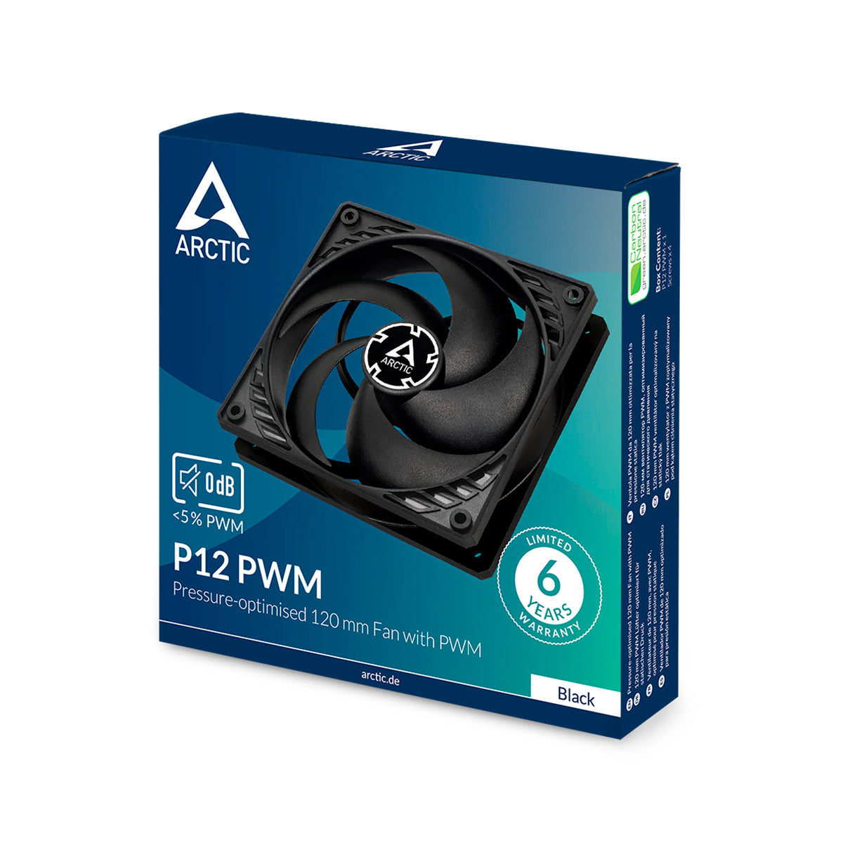 Arctic P12 PWM 120mm High Performance Fan - Black
