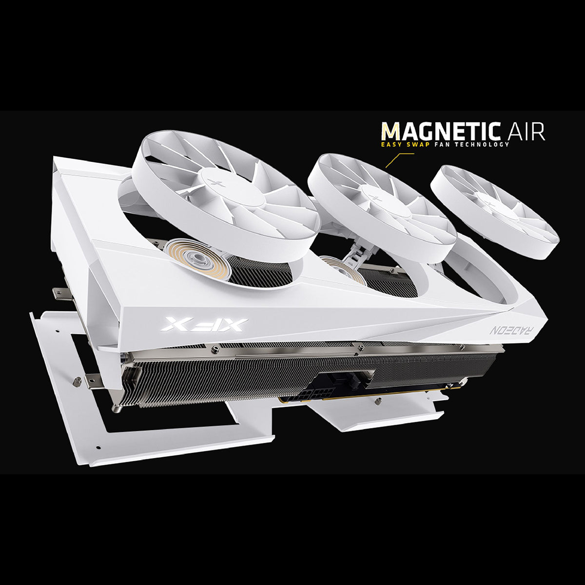 XFX Radeon RX 9070 XT QUICKSILVER WHITE Magnetic Air 16GB Graphics Card