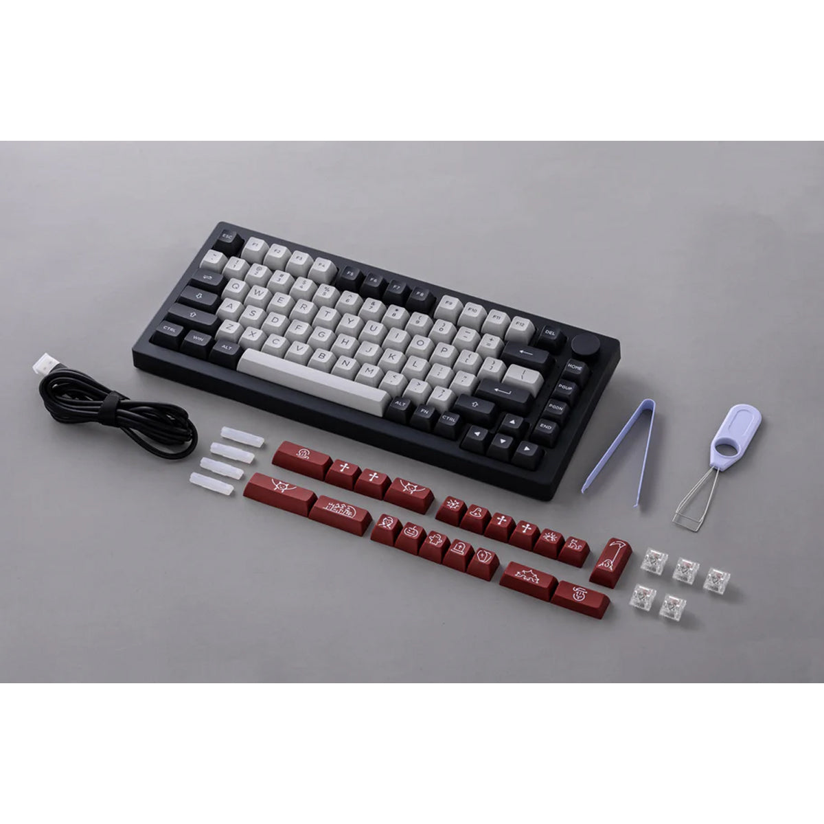 Akko 5075B Plus Dracula Castle Wireless RGB Mechanical Keyboard Hot-Swap Cream Yellow V3 Pro Switch