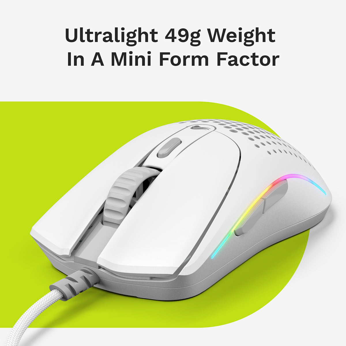 Glorious Model O 2 Mini Wired Gaming Mouse - White