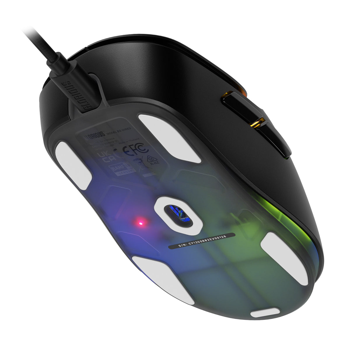 Glorious Model D3 Wired Gaming Mouse - Black