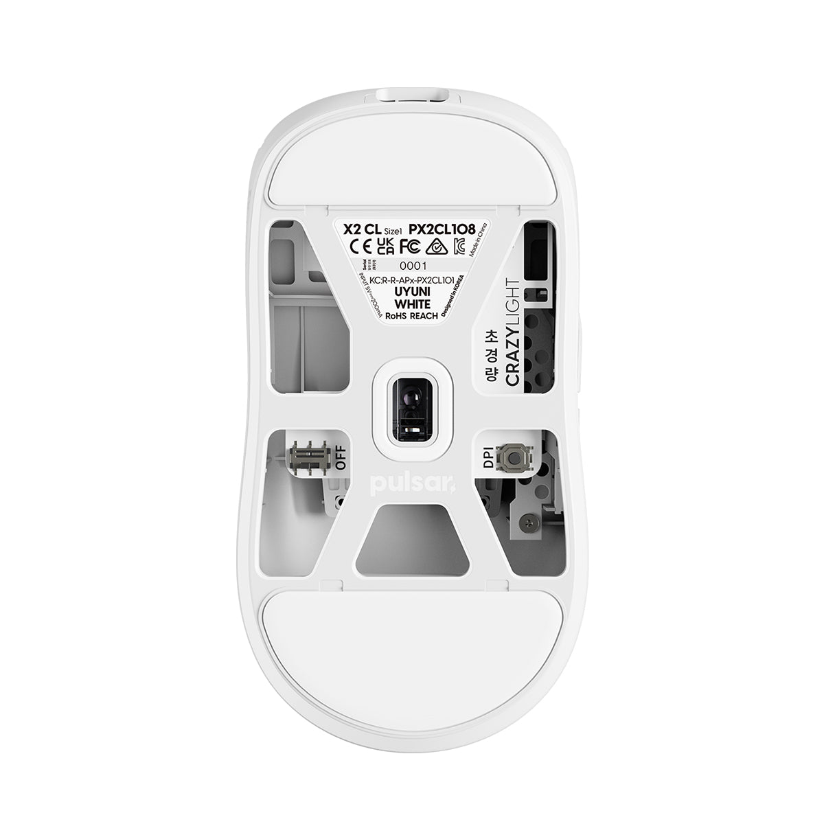 Pulsar X2 CrazyLight Wireless Gaming Mouse - Uyuni White