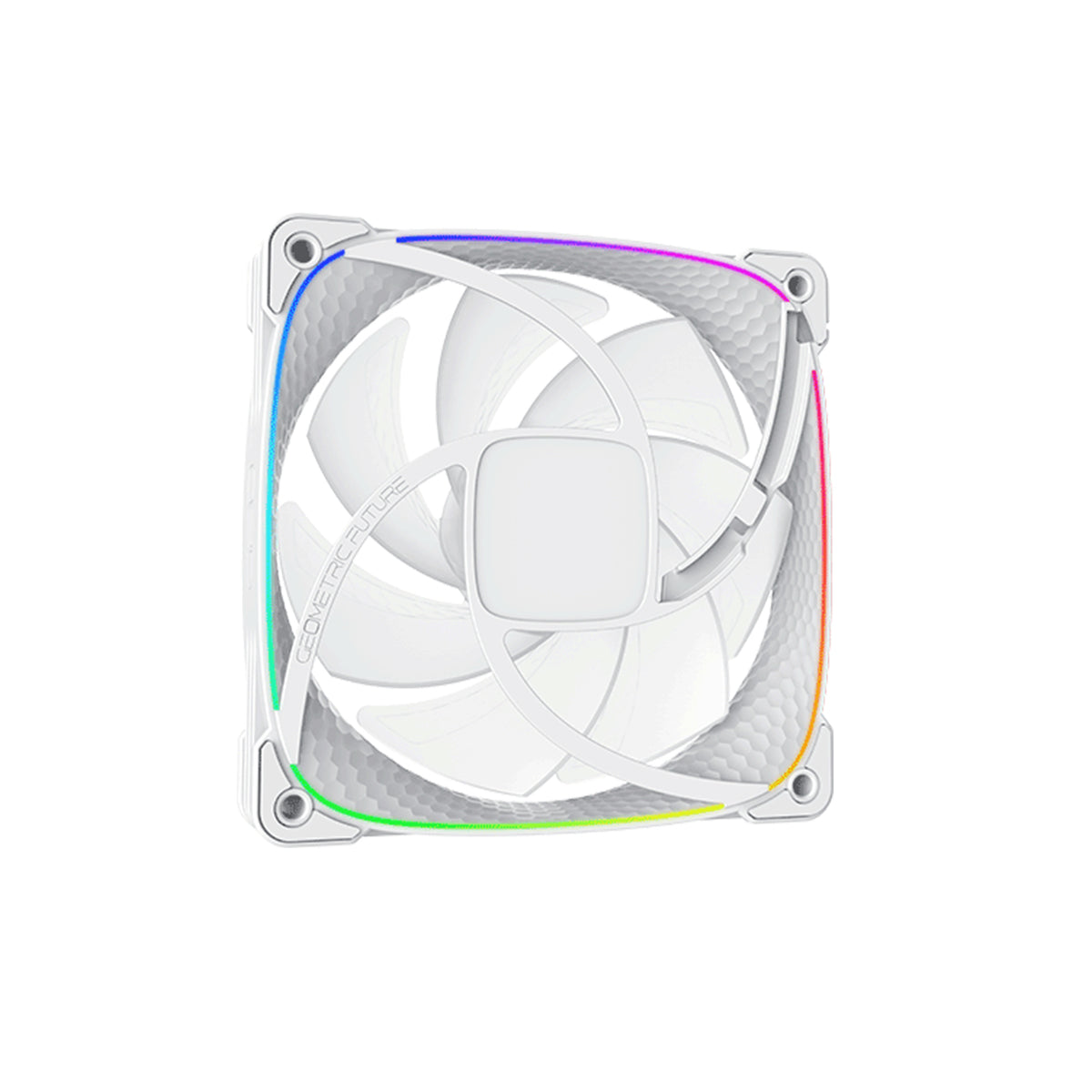 Geometric Future Squama 2503 120mm RGB PWM Case Fan - White