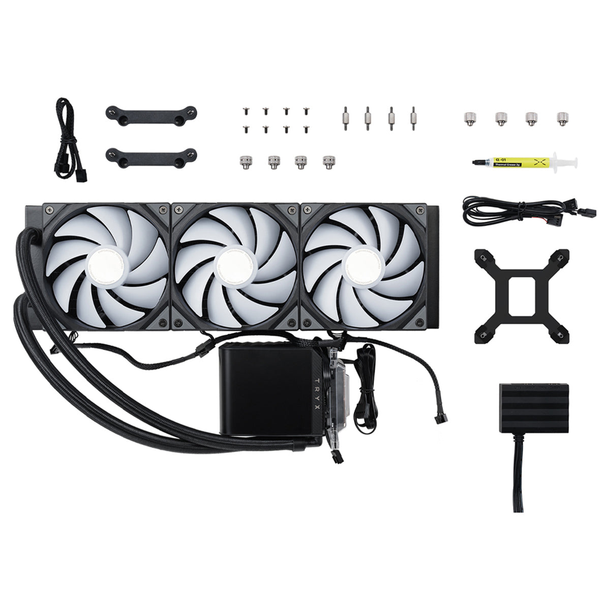 TRYX PANORAMA 360mm ARGB BLACK 6.67'' Curved AMOLED Screen AIO CPU Cooler