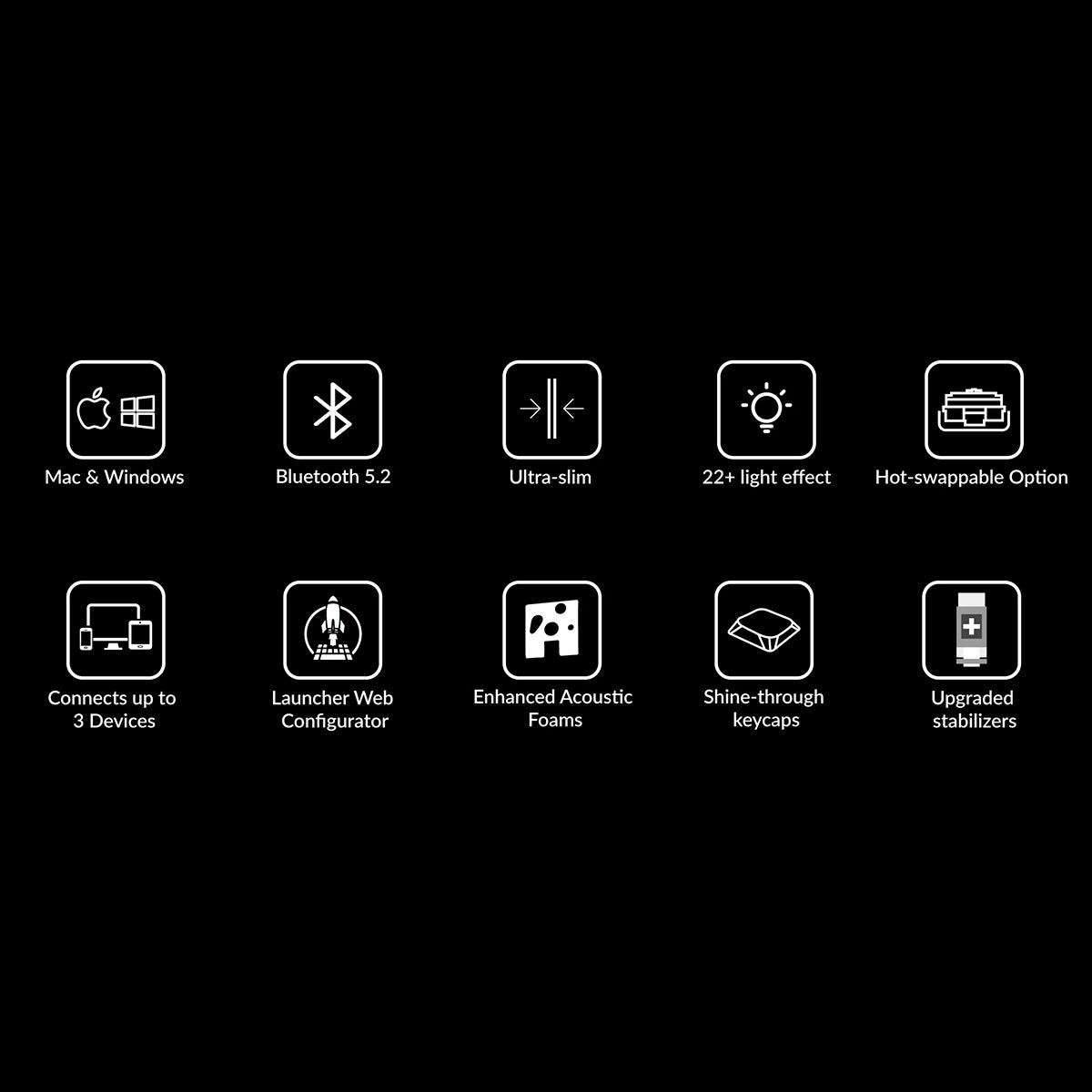 Keychron K5X Full Sized Low Profile Wireless Mechanical Keyboard - Brown Switch