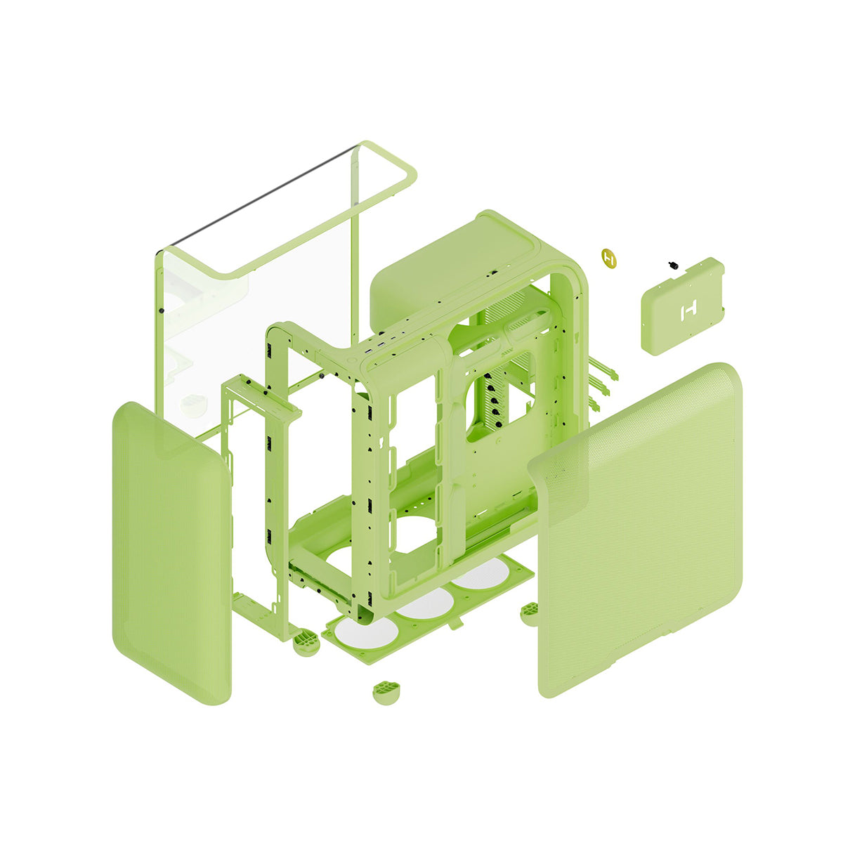 Hyte X50 Tempered Glass ATX Mid Tower Case - Matcha Milk