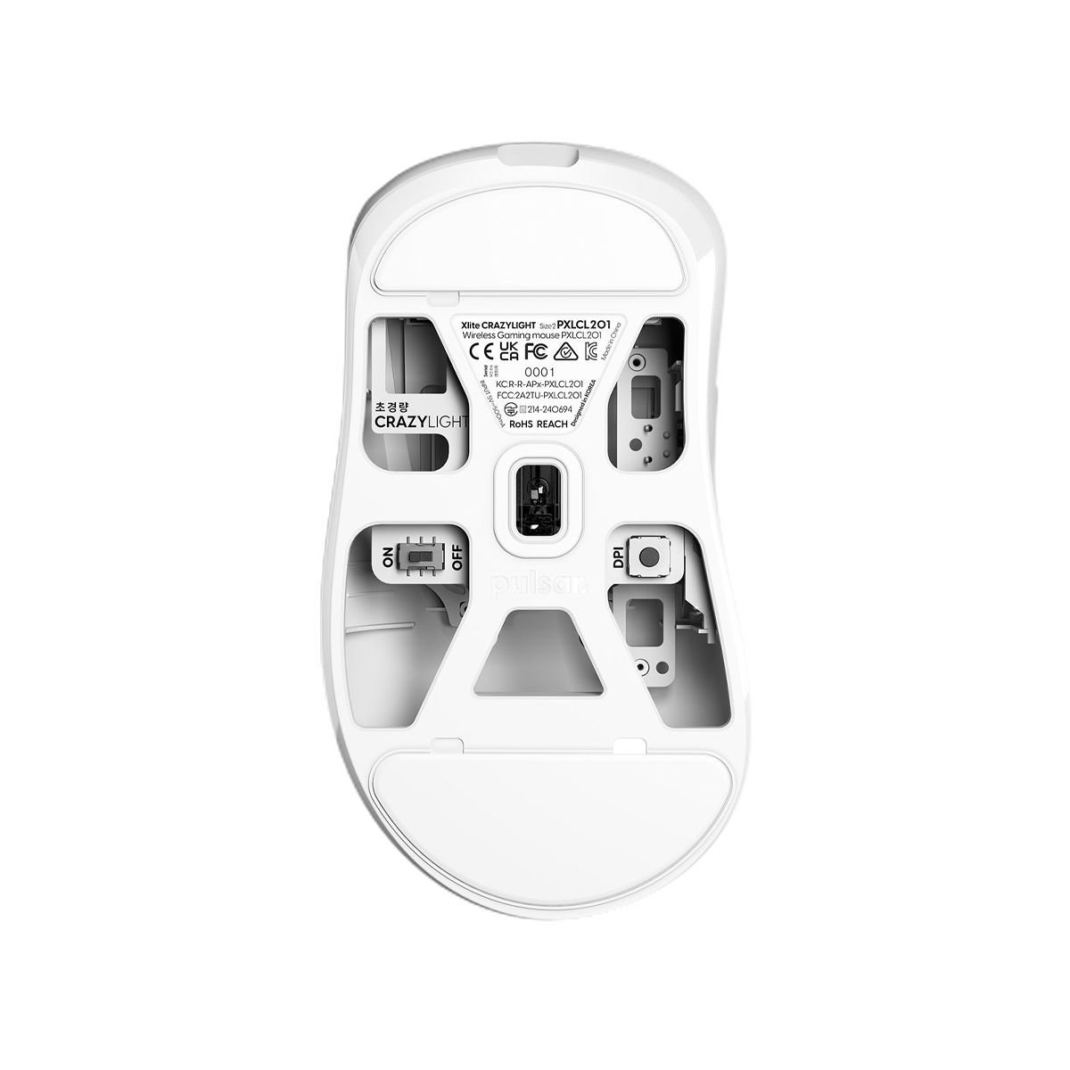 Pulsar Xlite CrazyLight Medium Wireless Gaming Mouse - Uyuni White