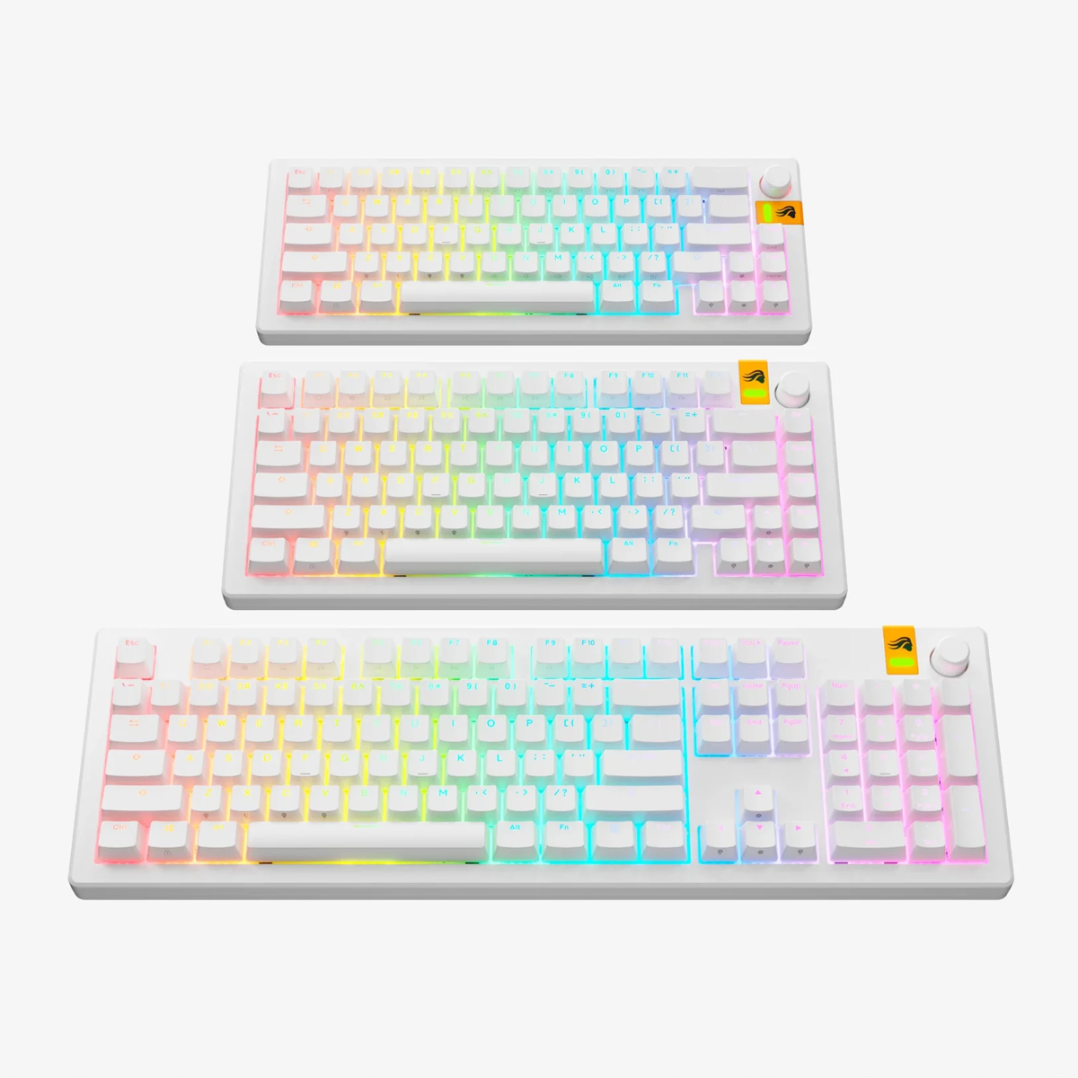 Glorious GPBT Backlit Keycaps - White