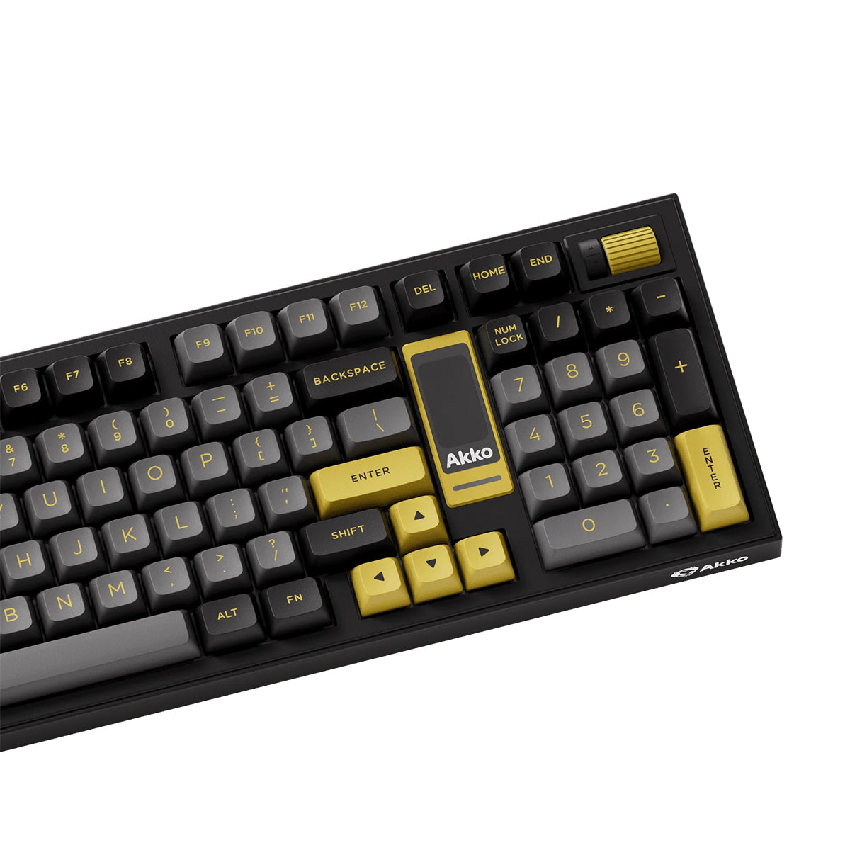 Akko 5098B Black & Gold Compact 1800 LCD RGB Wireless Mechanical Keyboard - Piano Pro V3 Switch