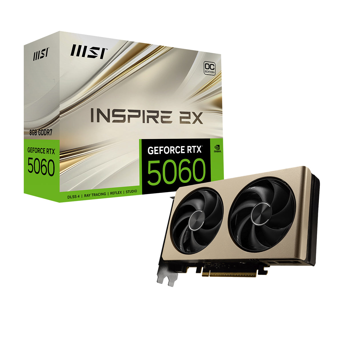 MSI GeForce RTX 5060 INSPIRE 2X OC 8GB Graphics Card