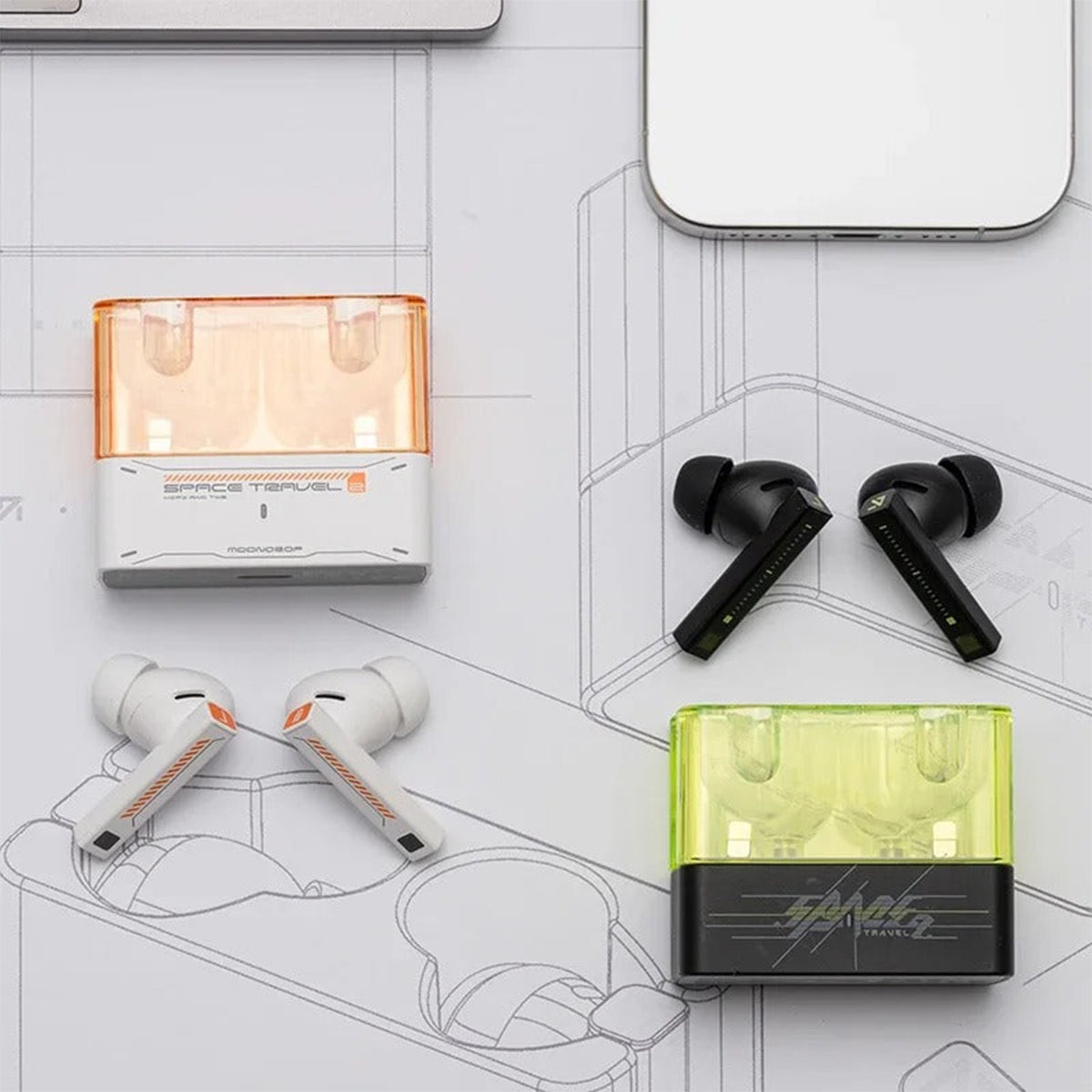 Moondrop Space Travel 2 True Wireless Bluetooth ANC Headphones - White