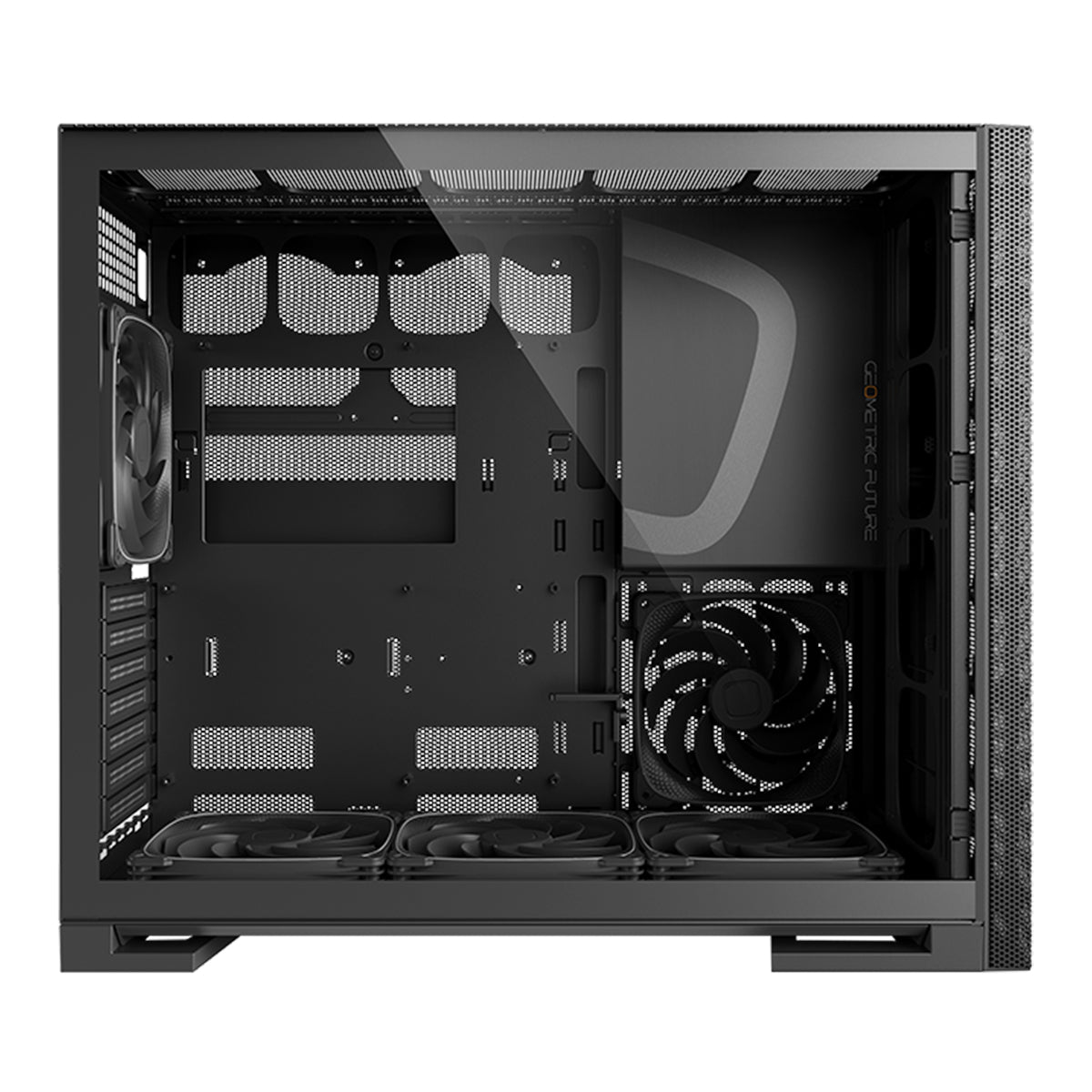 Geometric Future Model 5 Vent ATX Mid Tower Mesh Case 5 Fans - Black