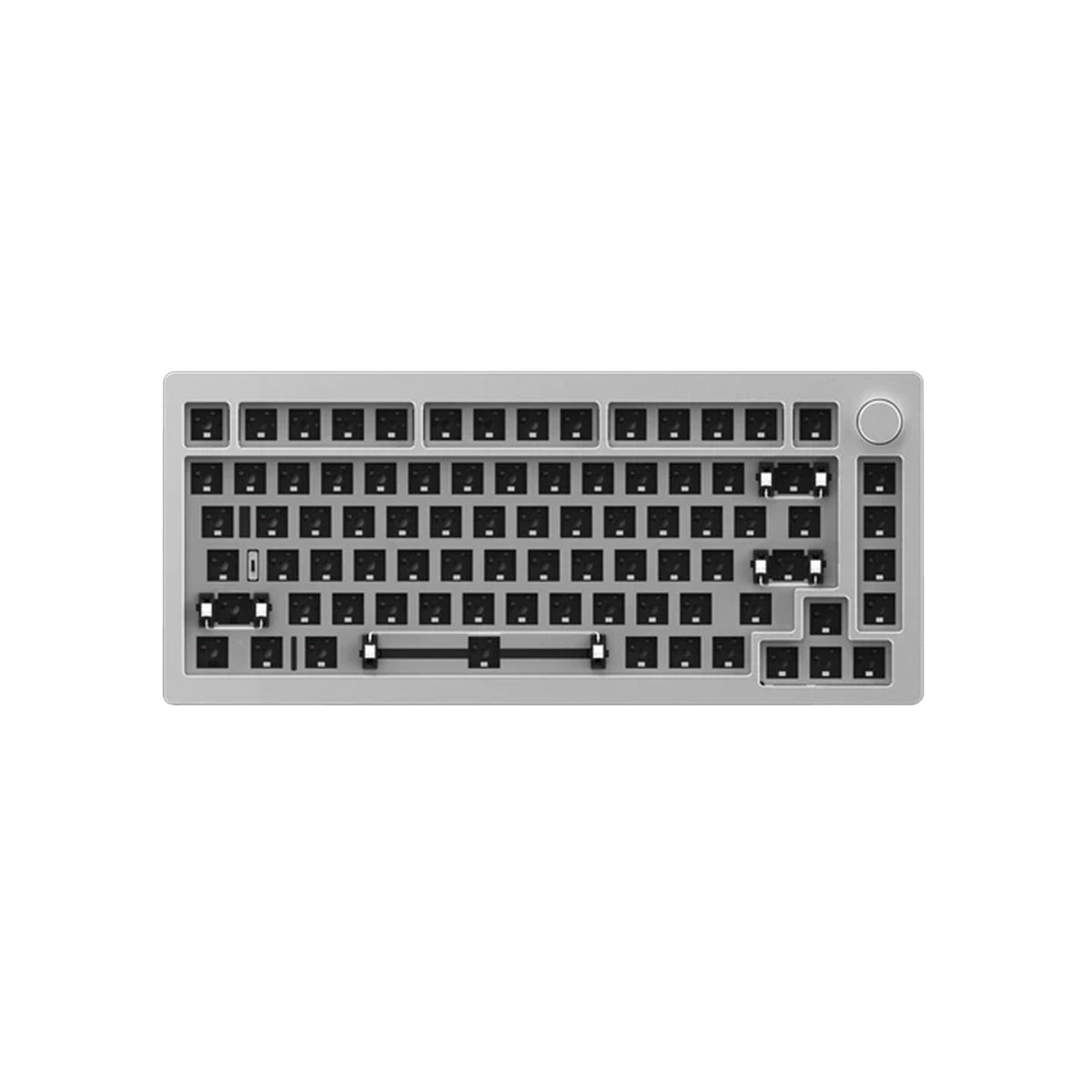 Akko Monsgeek M1 Wireless 75% RGB Barebones Mechanical Keyboard DIY Kit - Silver