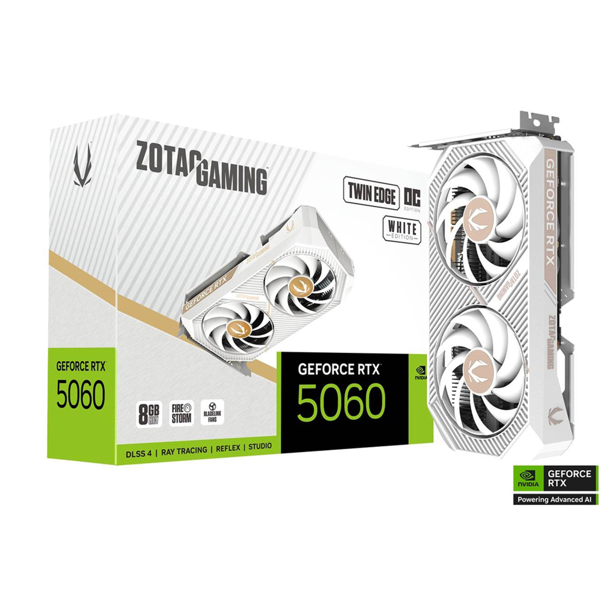 ZOTAC GeForce RTX 5060 TWIN EDGE OC WHITE 8GB Graphics Card
