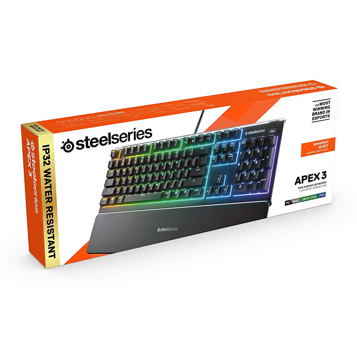 SteelSeries Apex 3 Full Size RGB Gaming Keyboard