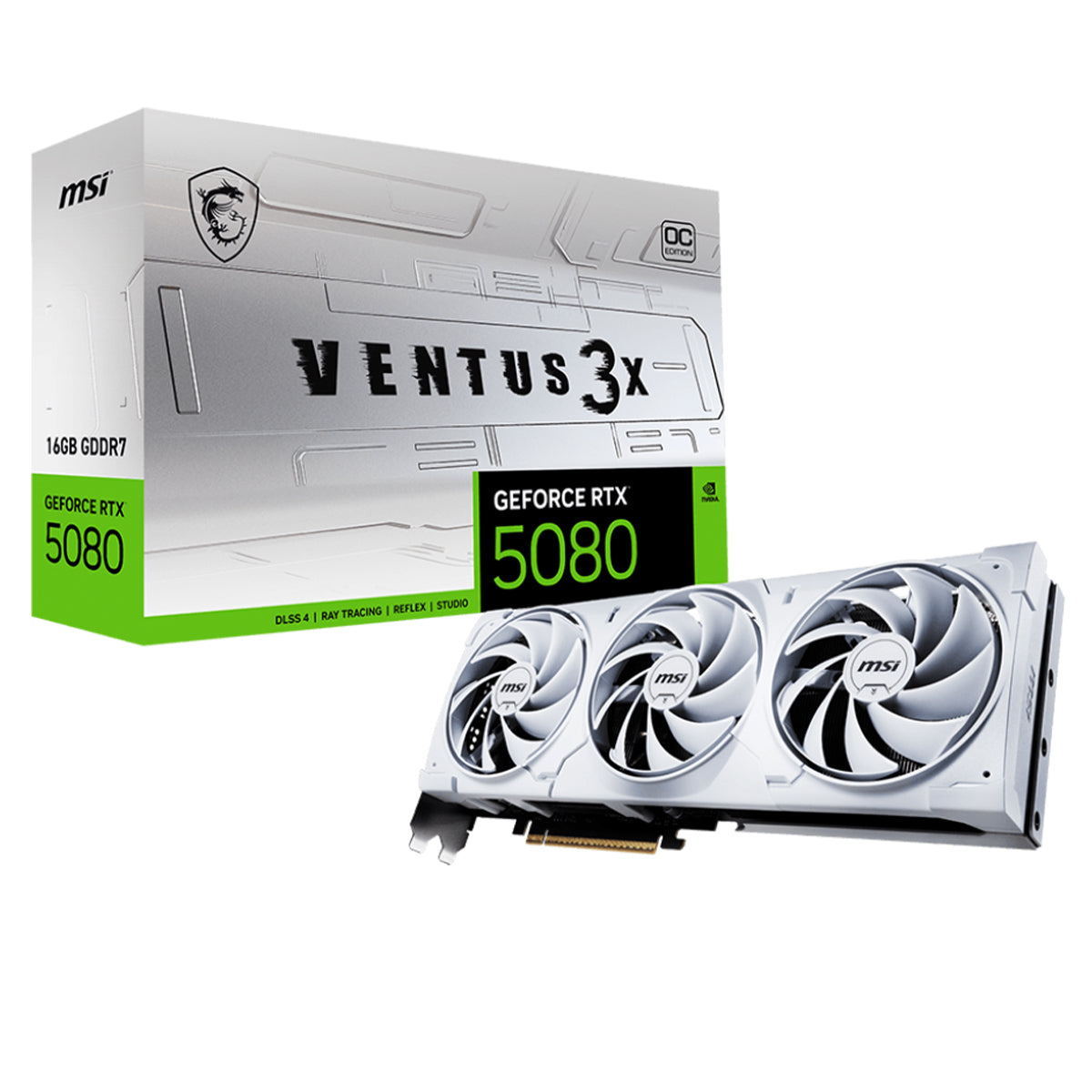 MSI GeForce RTX 5080 VENTUS 3X OC WHITE 16GB Graphics Card