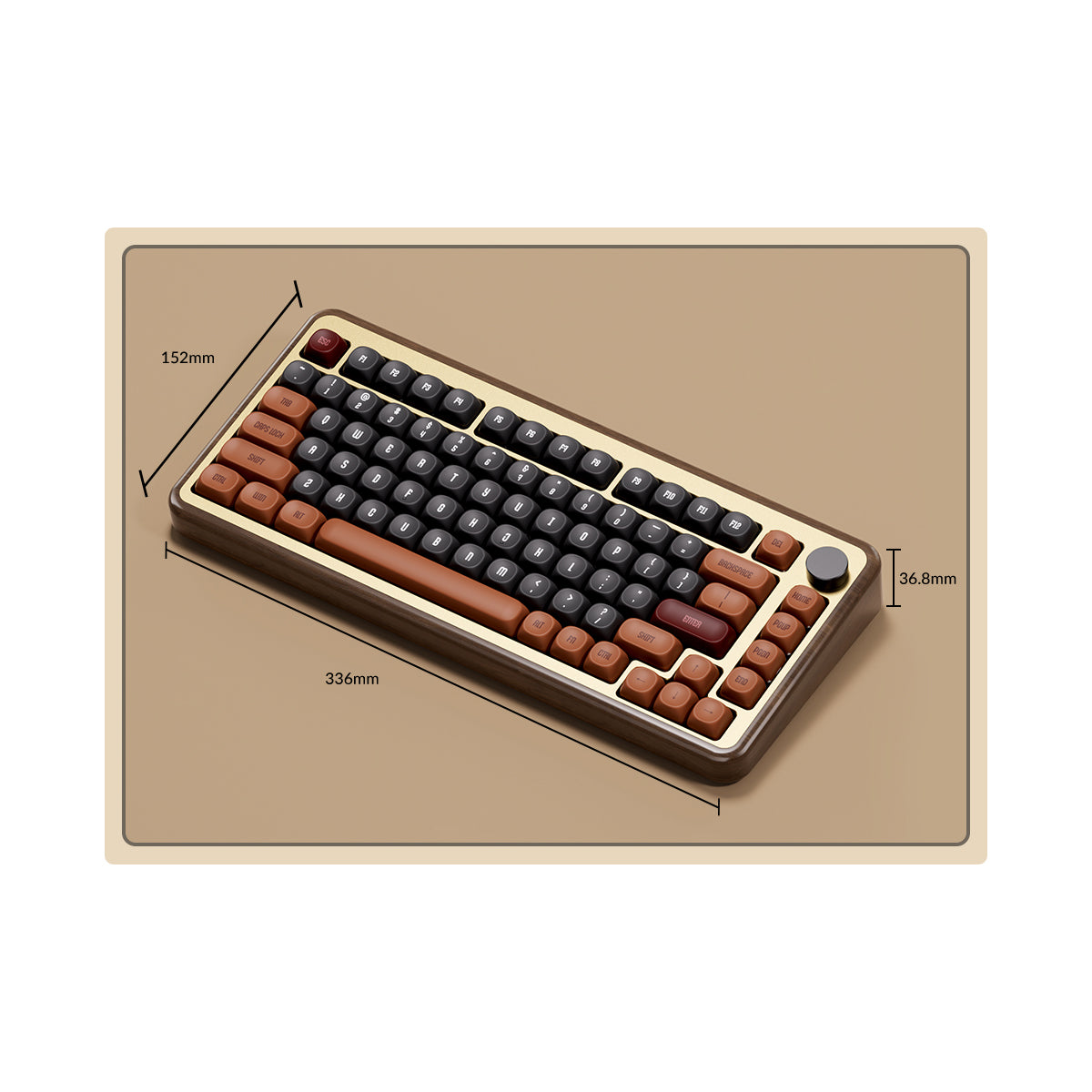 Akko MU02 Autumn 75% RGB Wireless Mechanical Keyboard - Rosewood Switch