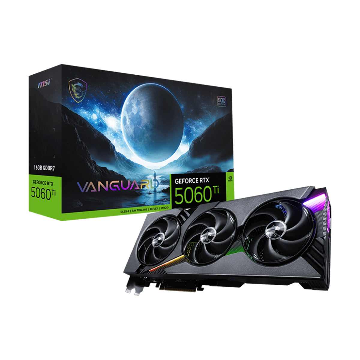 MSI GeForce RTX 5060 Ti VANGUARD SOC 16GB Graphics Card