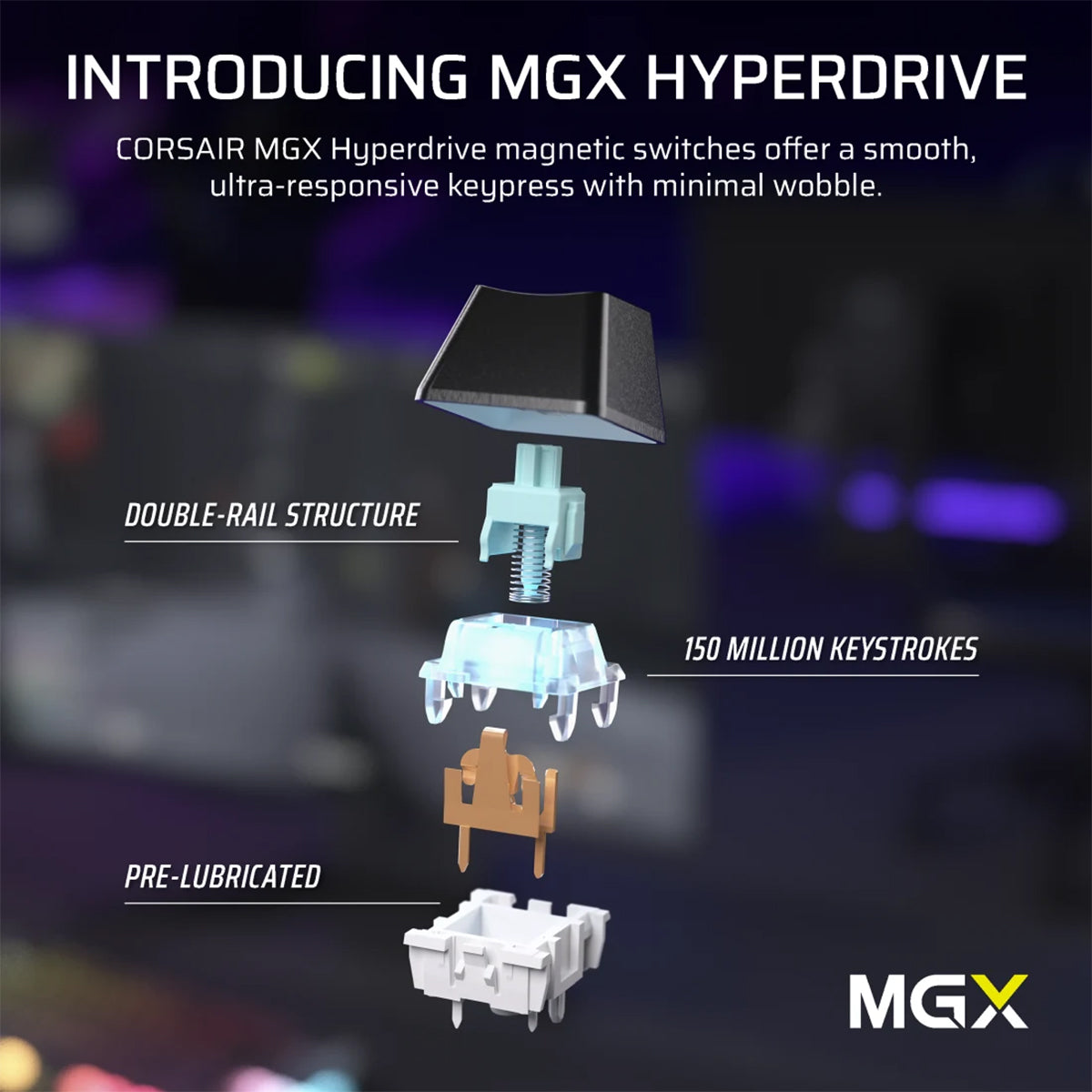 Corsair K70 Pro TKL Hall Effect Gaming Keyboard Magnetic Switch - Black