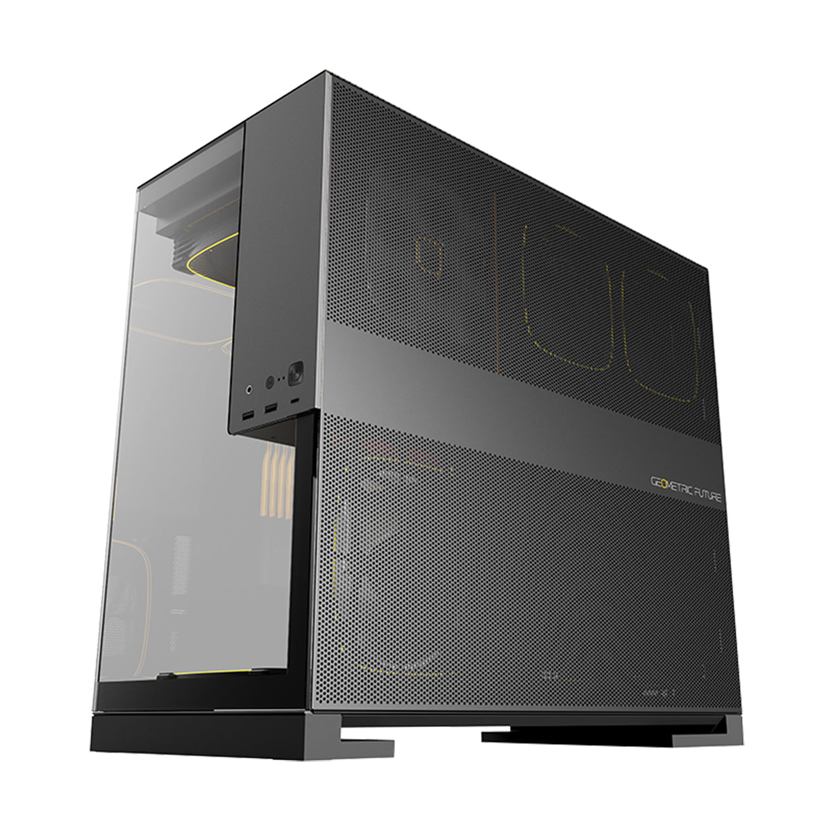 Geometric Future Model 5 ATX Mid Tower Case 5 Fans - Black/Grey