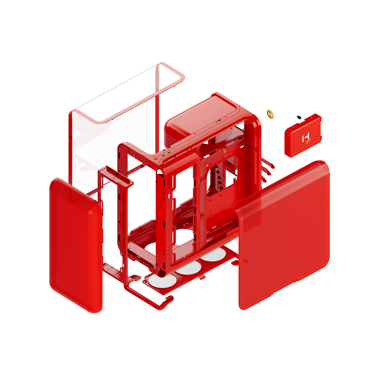 Hyte X50 Tempered Glass ATX Mid Tower Case - Wild Cherry