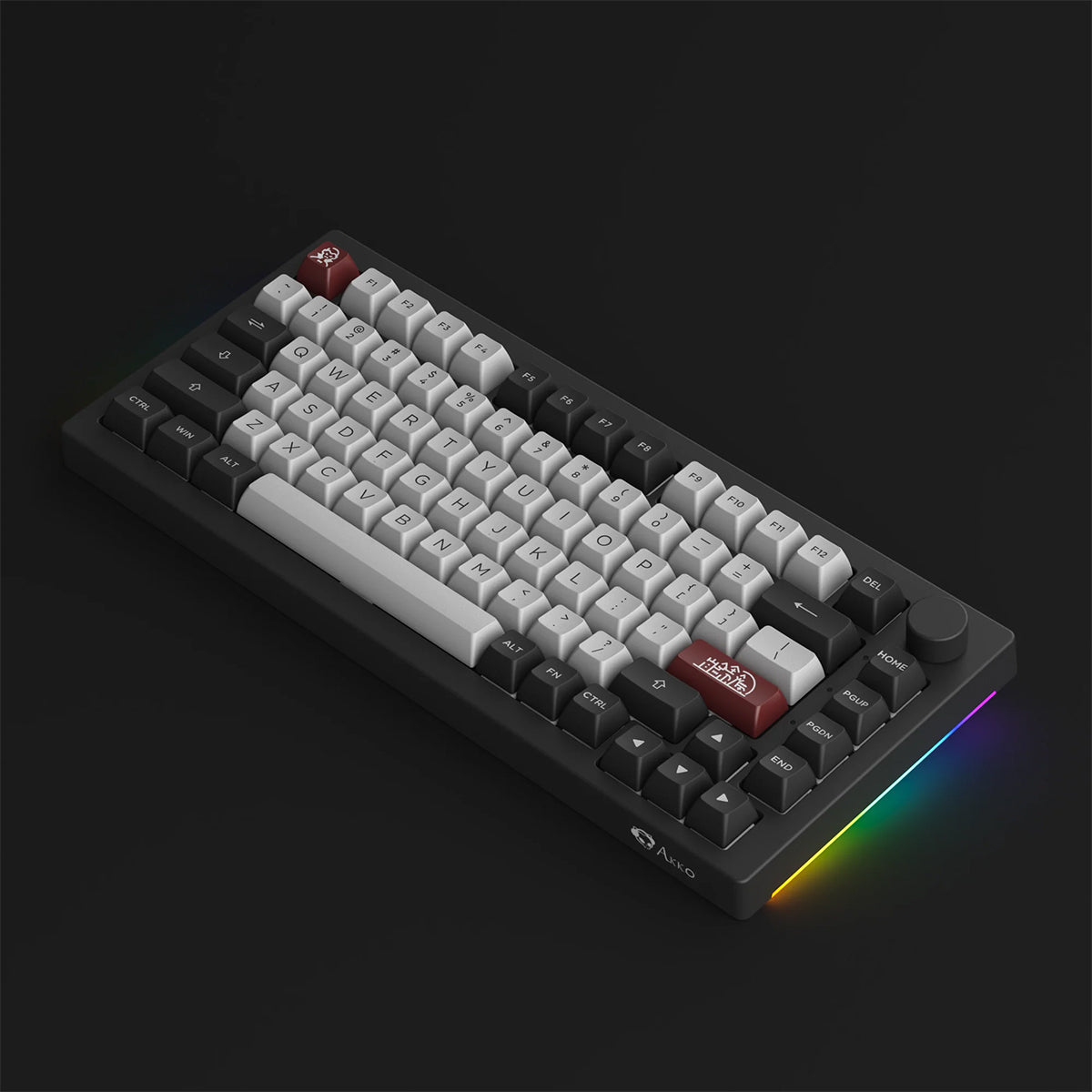 Akko 5075B Plus Dracula Castle Wireless RGB Mechanical Keyboard Hot-Swap Cream Yellow V3 Pro Switch