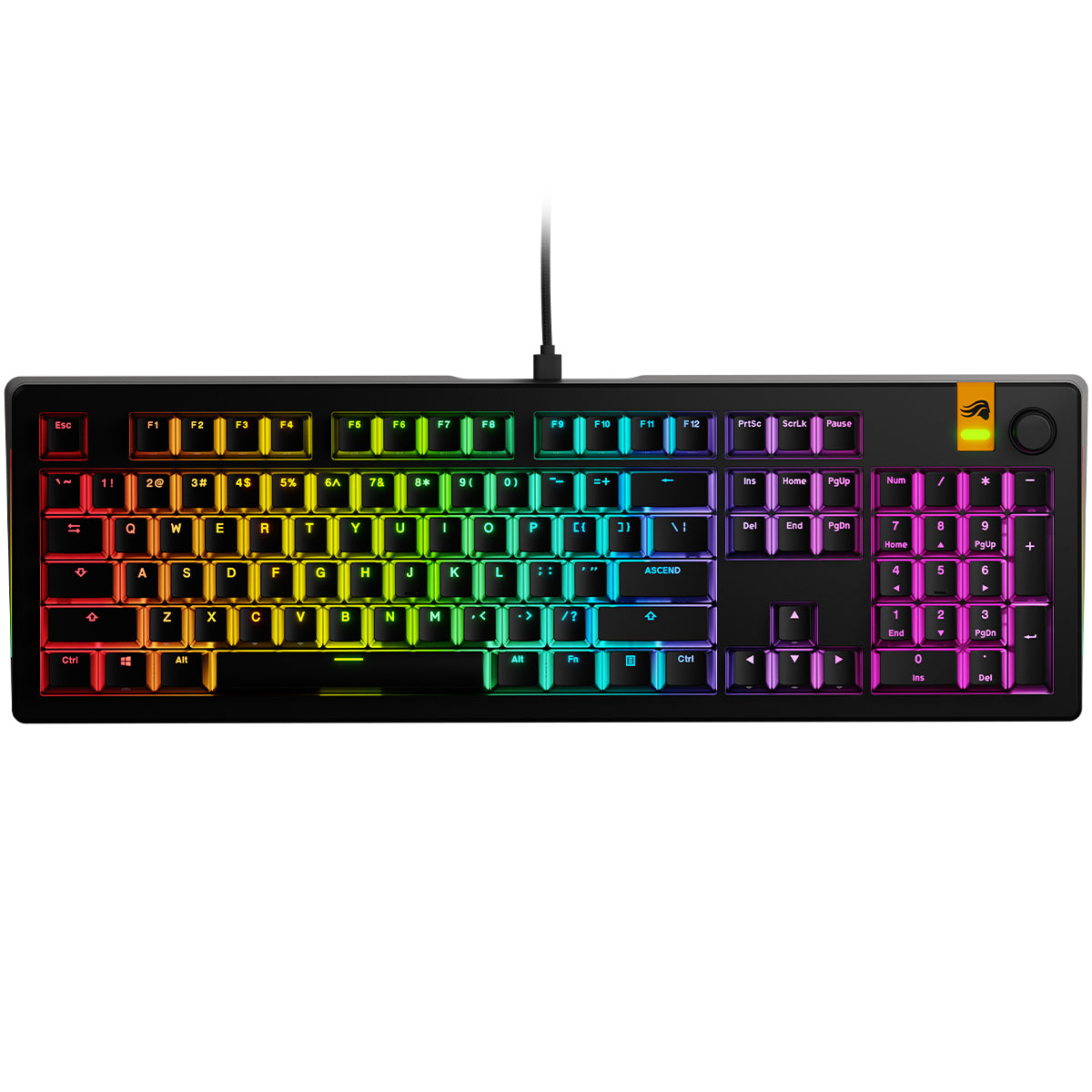 Glorious GMMK 3 HE 100% Wired Mechanical Keyboard Fox HE Linear Switch - Black