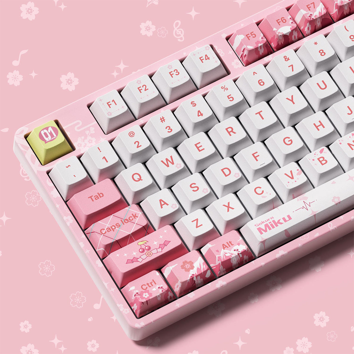 Akko x Sakura Miku 5108B Plus Full-Size Wireless Mechanical Keyboard - Piano Pro Switch
