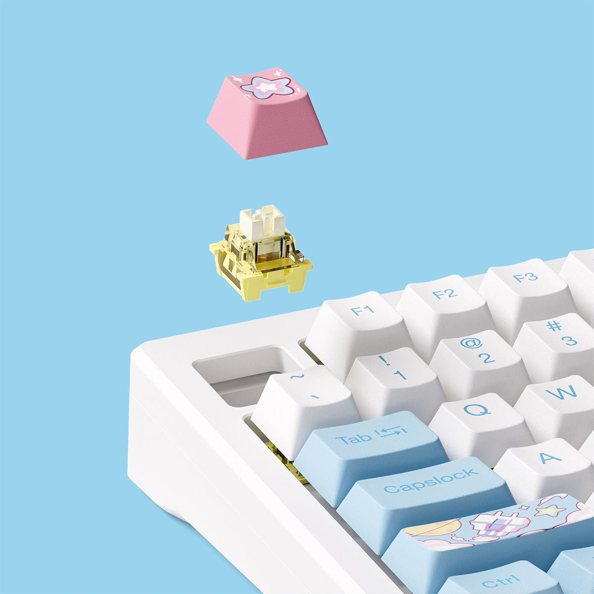 Akko Mod 007-HE PC Stellar Journey 75% Wired Magnetic Hall Effect Keyboard - Magnetic Yellow Switch