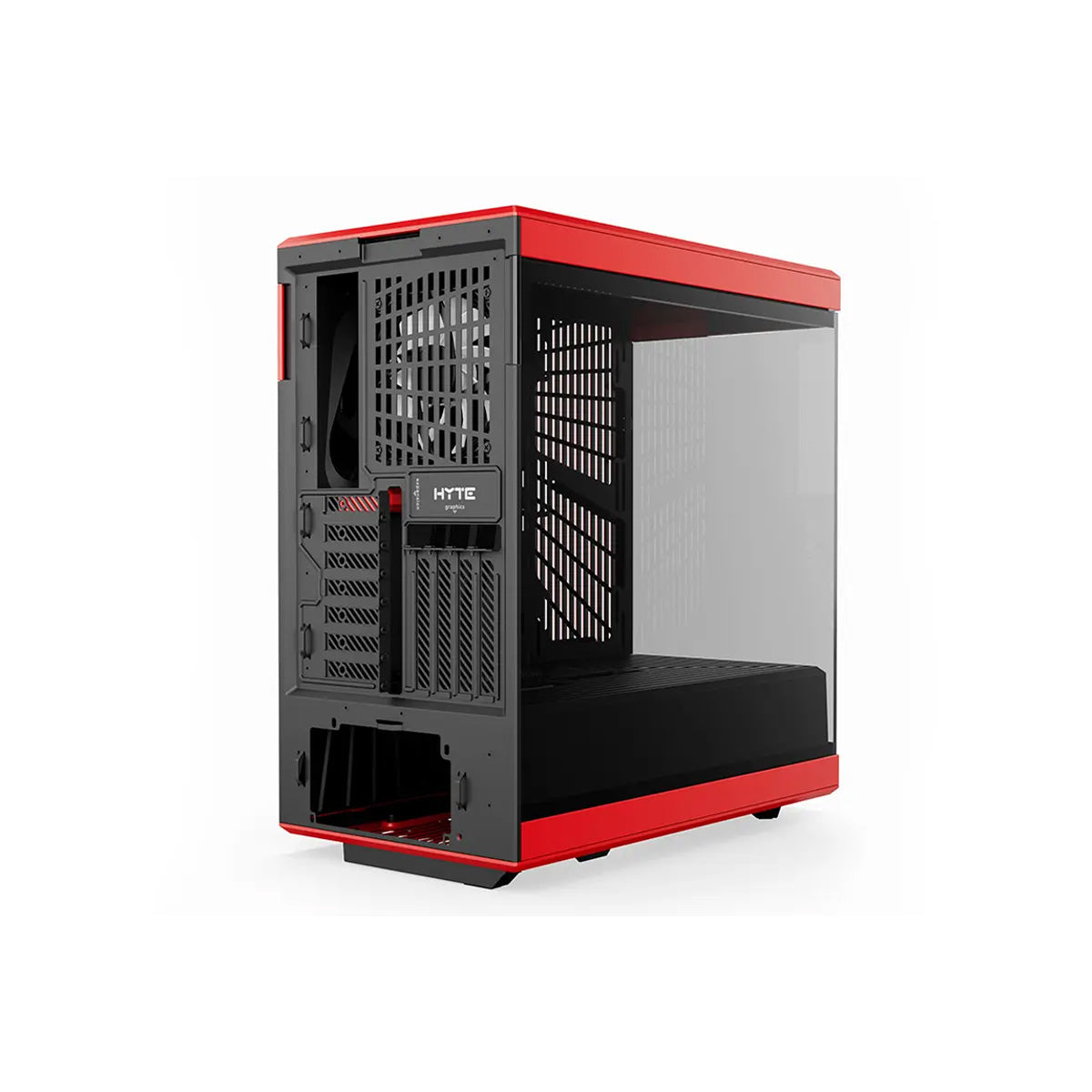 Hyte Y40 Tempered Glass Mid Tower Case - Red and Black