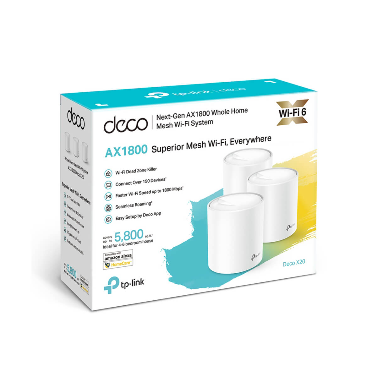 TP-Link Deco X20 Wi-Fi 6 Whole-Home Mesh System - 3 Pack
