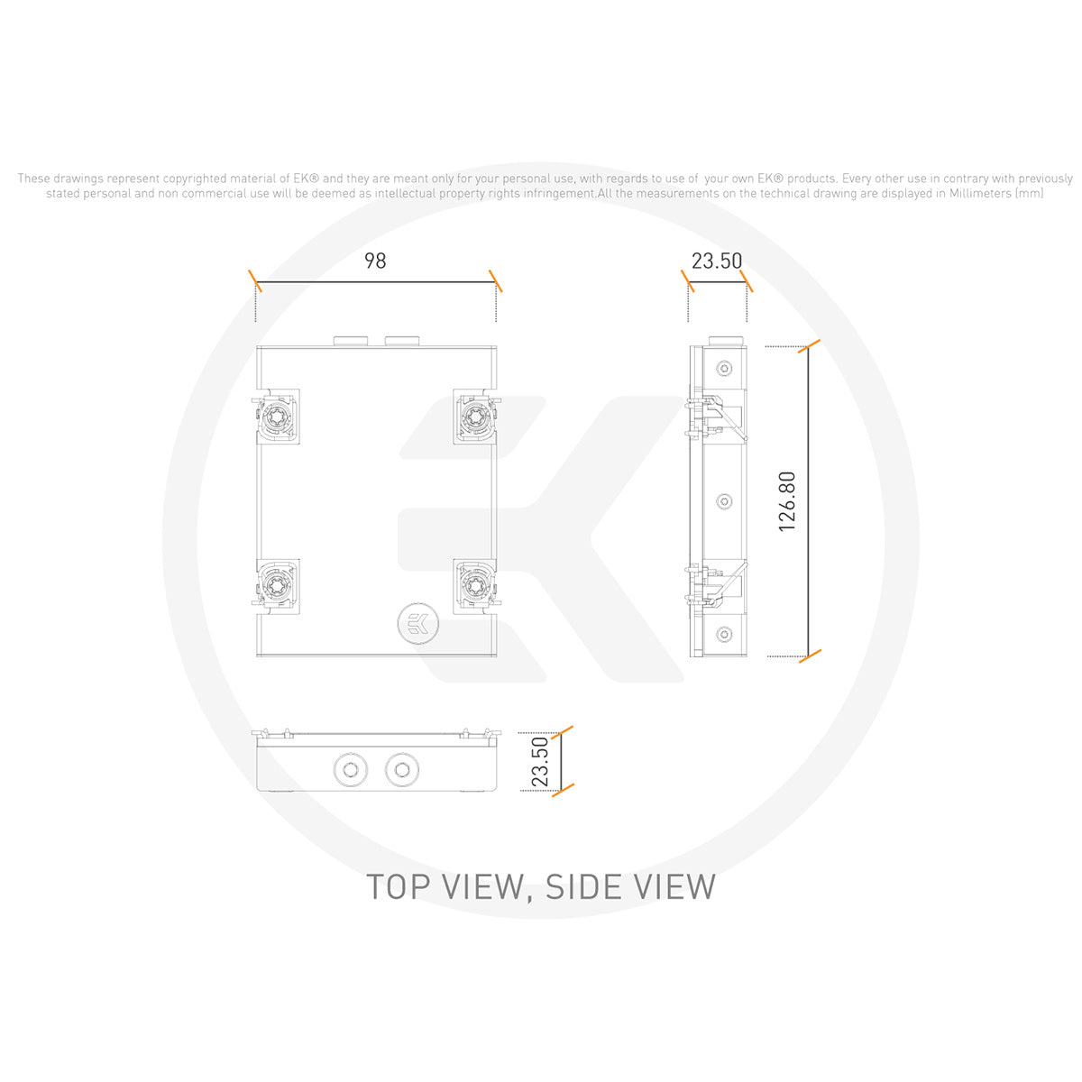 EKWB EK-Pro CPU WB 7529 Rack - Nickel + Inox
