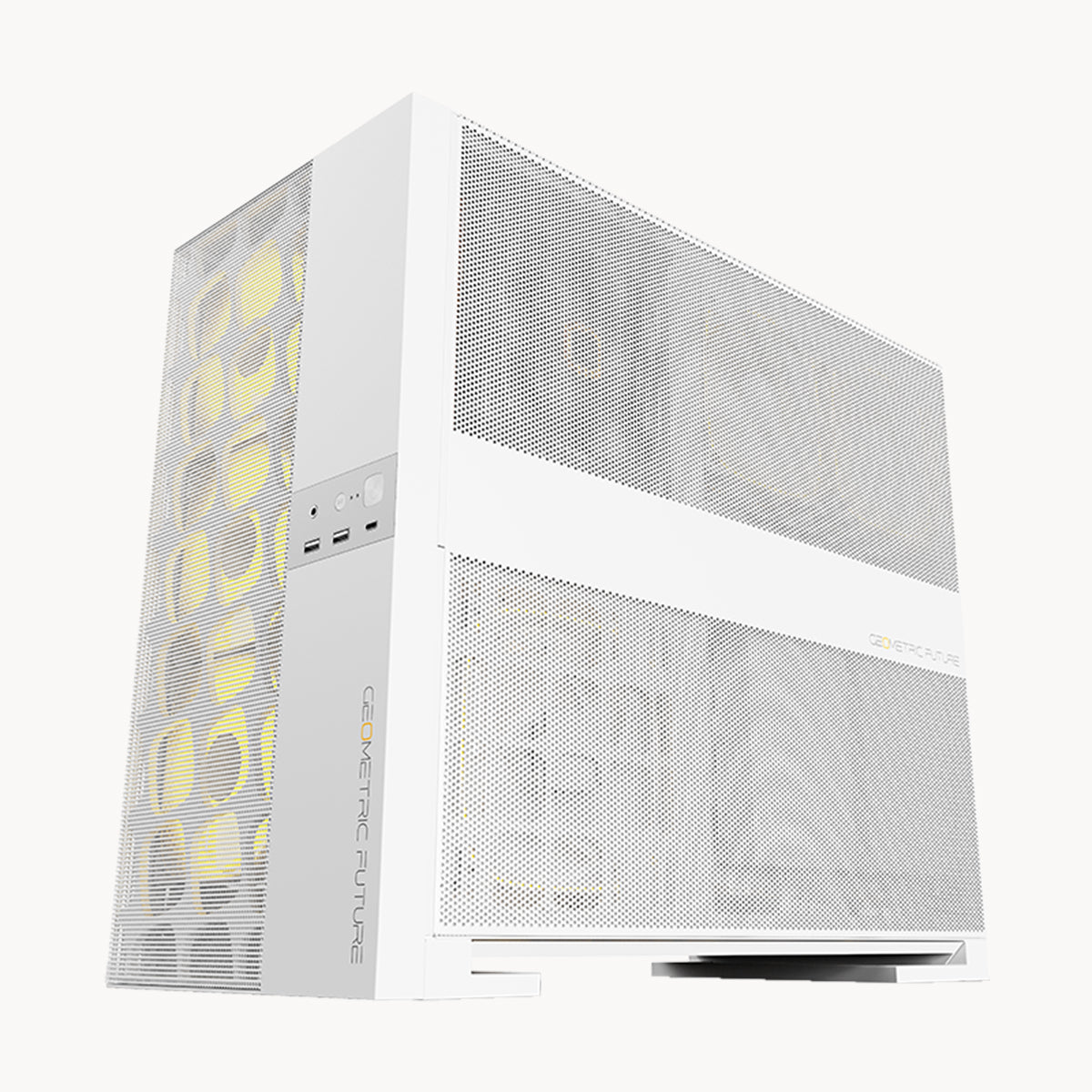 Geometric Future Model 5 Vent ATX Mid Tower Mesh Case - White