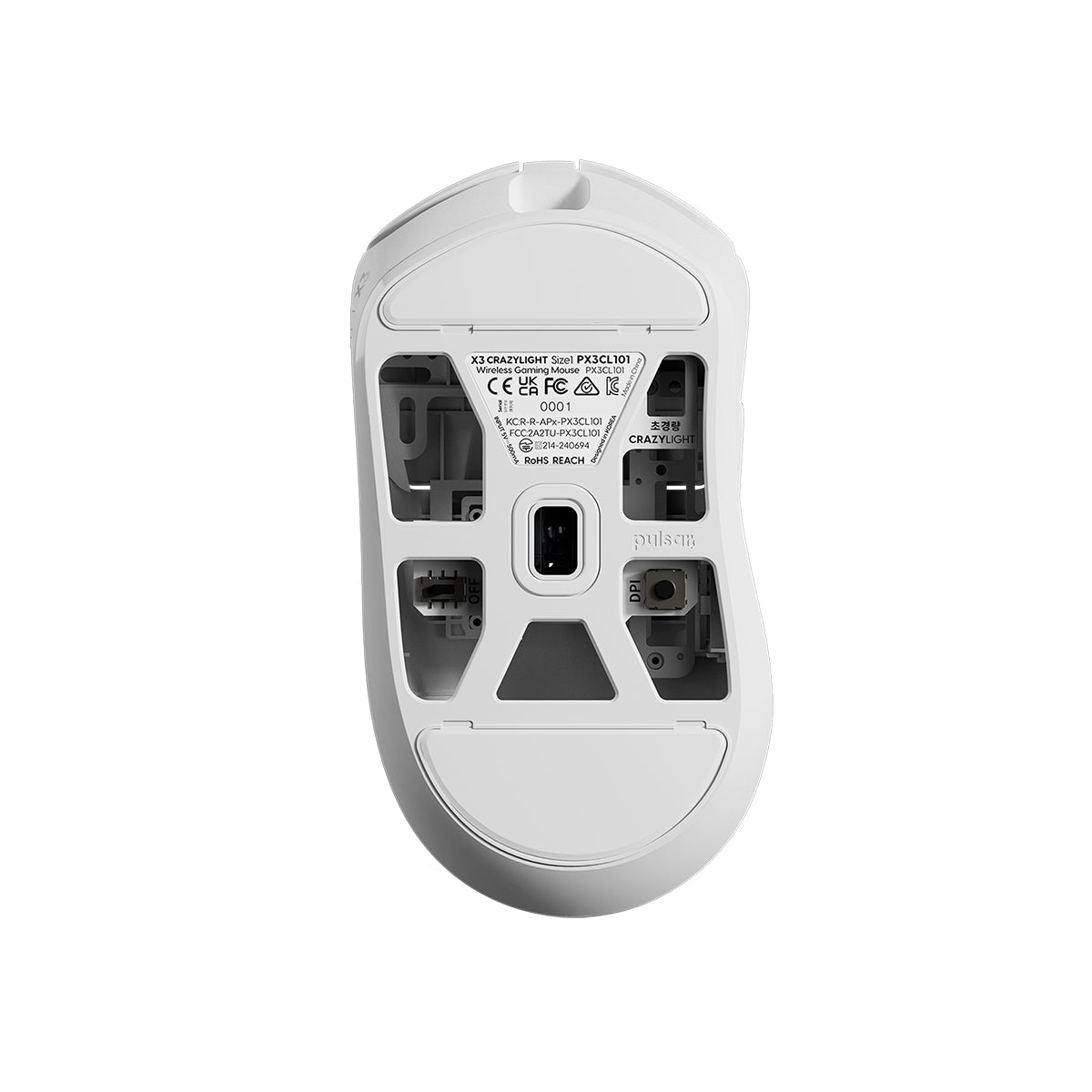Pulsar X3 CrazyLight Wireless Gaming Mouse - Uyuni White