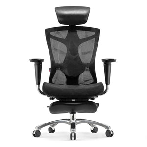 Sihoo V1 Ergonomic Office Chair - Black With   Legrest