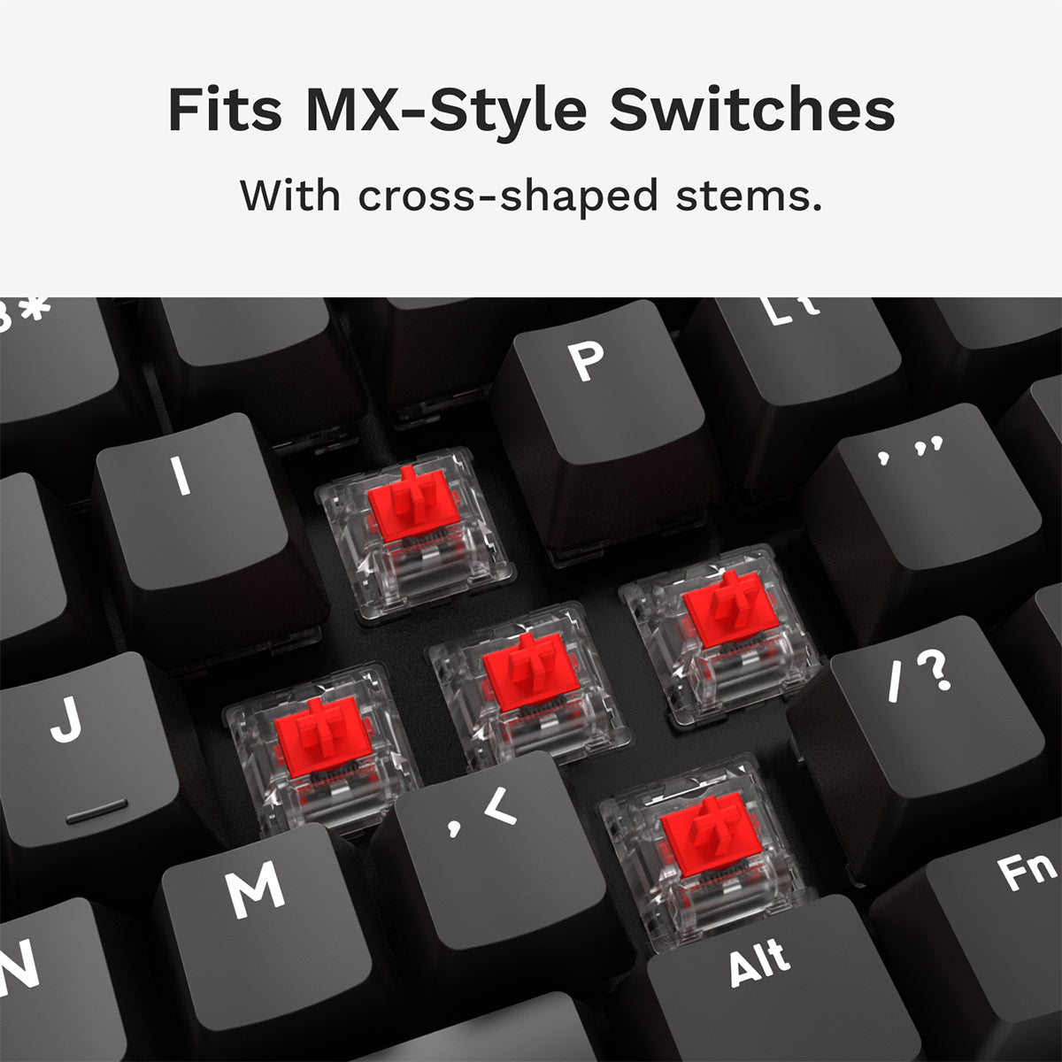 Glorious GPBT Basics Keycaps - Classic Black